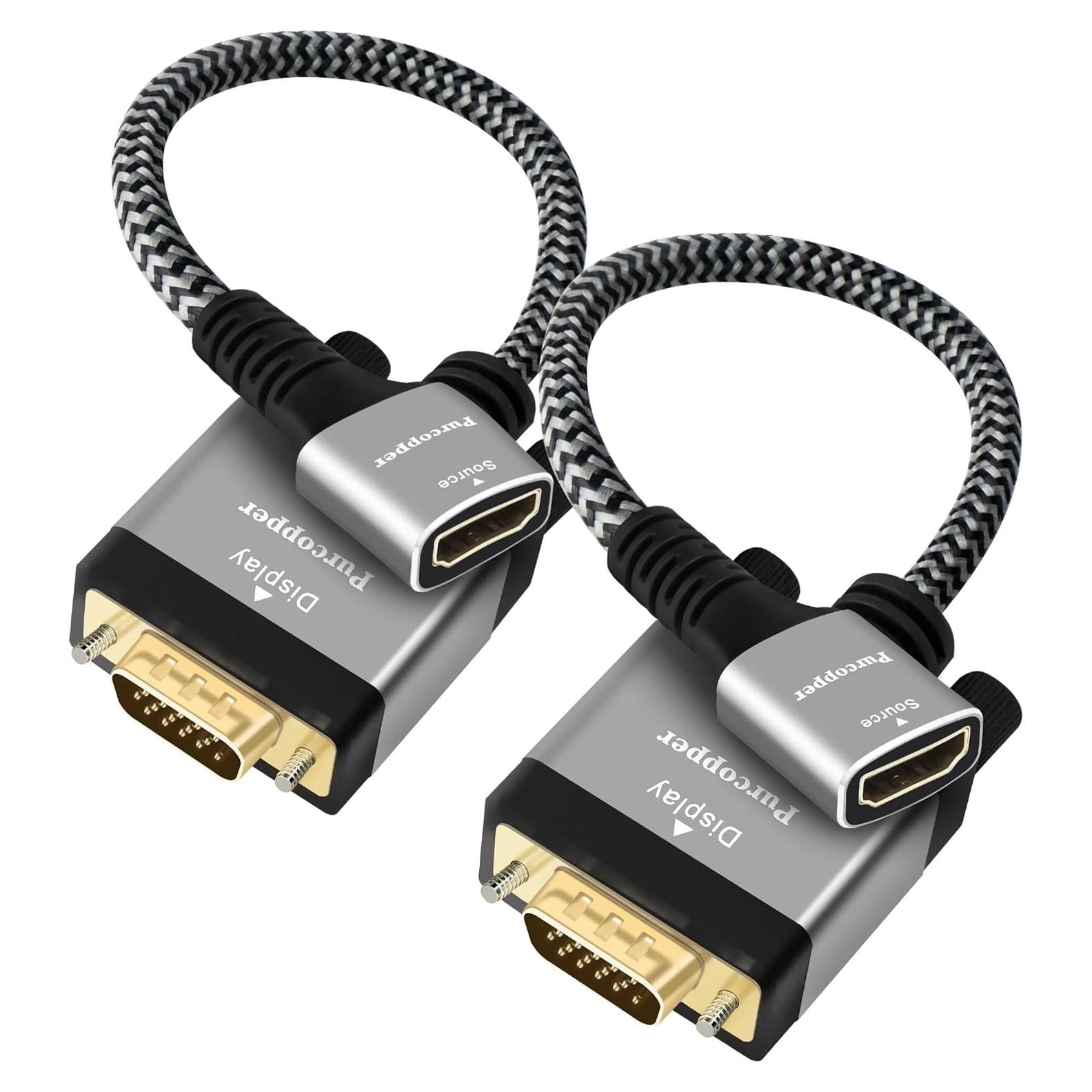 Adaptador HDMI a VGA Lamroyce Paquete de 2 1080P