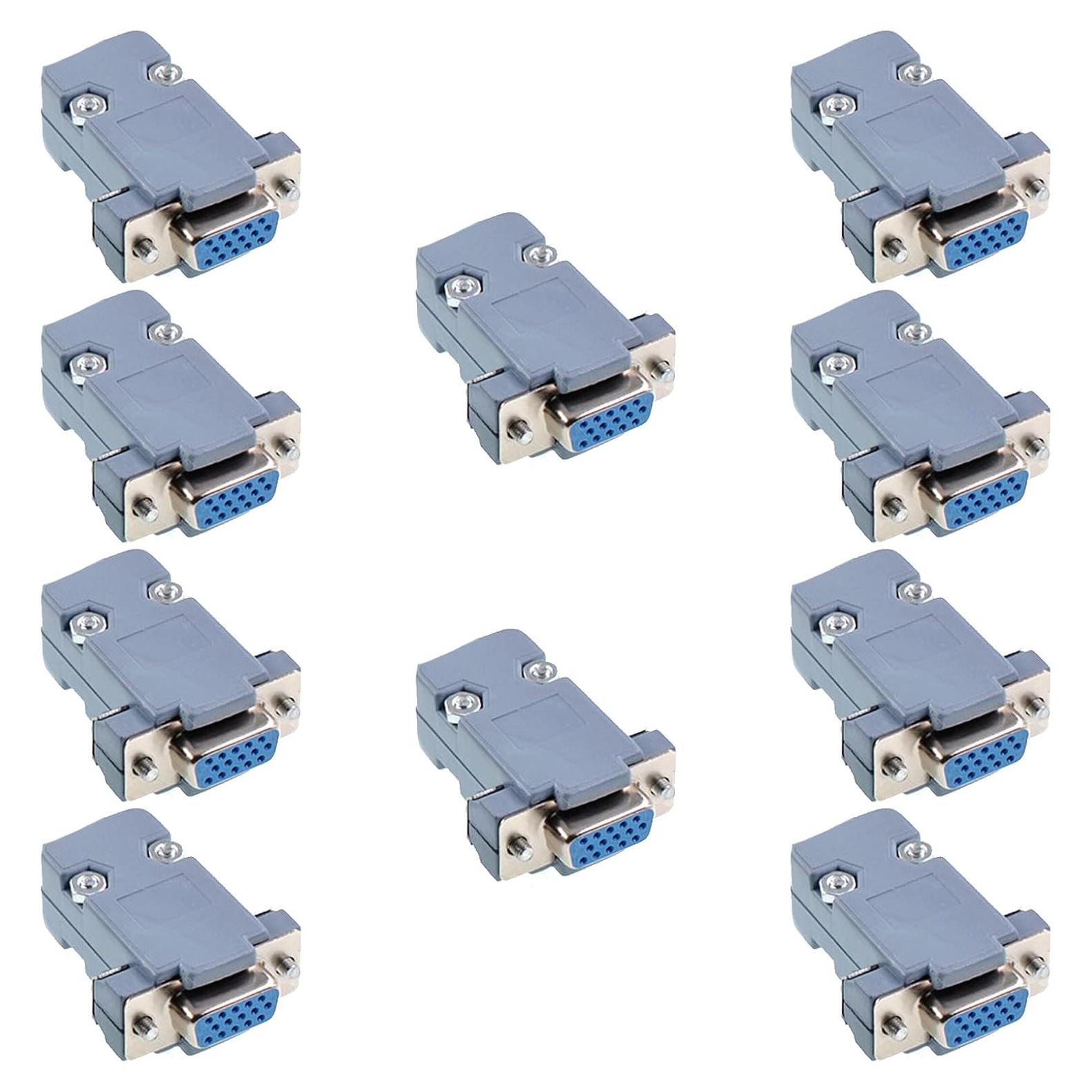 10 Conectores de Soldadura VGA Femenino Jienk 15 Pines