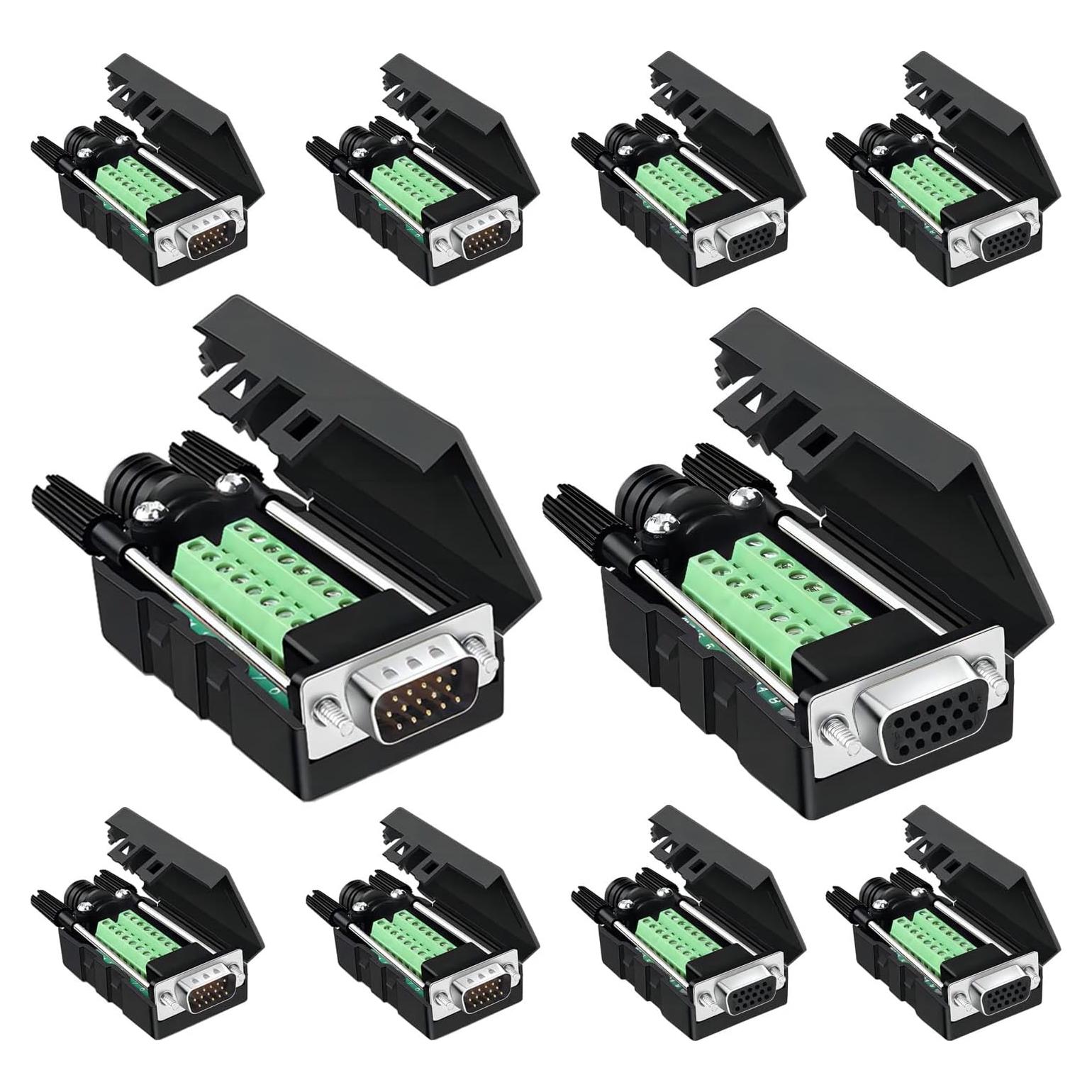 Conector VGA 3+9 Sin Soldadura Rápido Willwewon 15 Pines