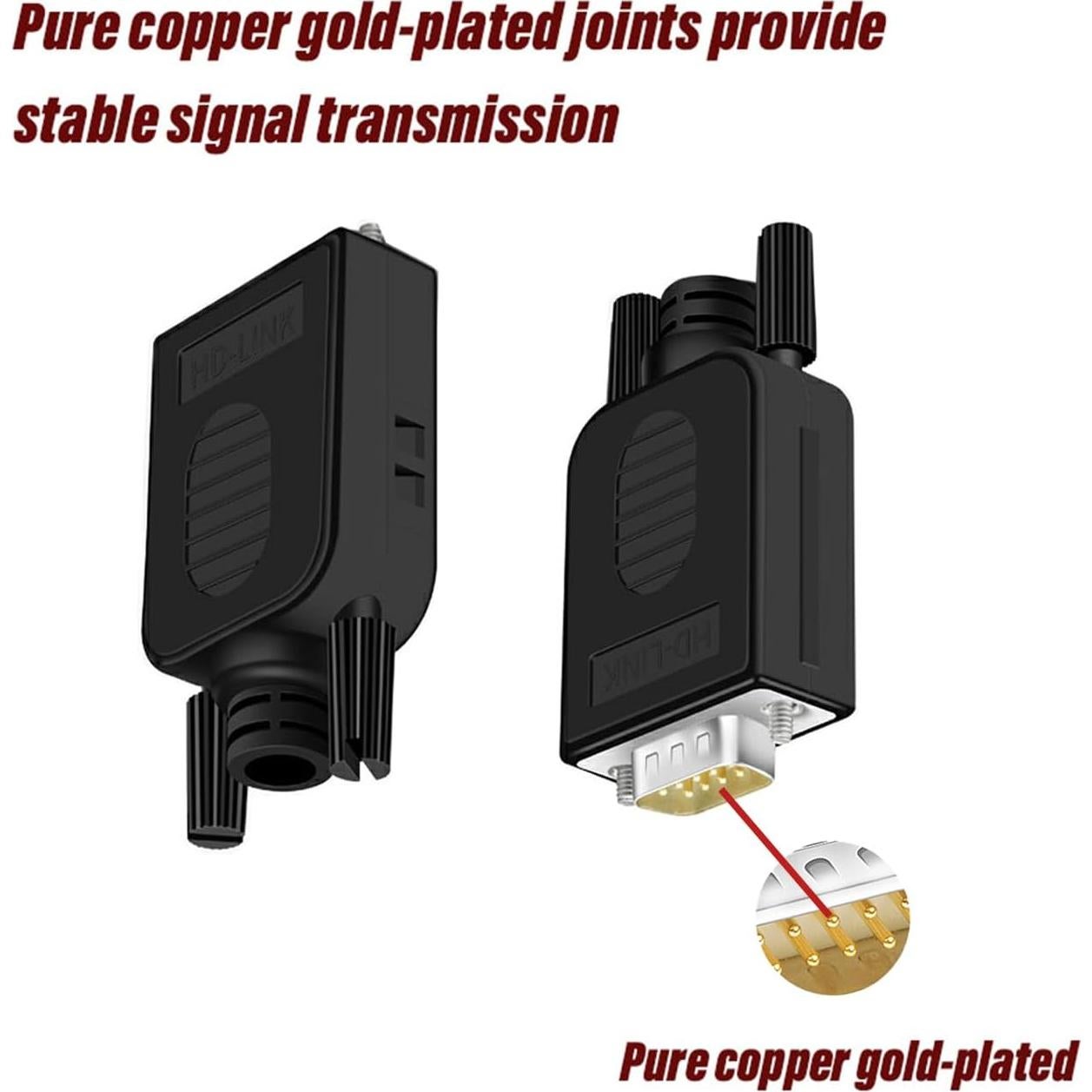 Conector VGA 3+9 Sin Soldadura Rápido Willwewon 15 Pines