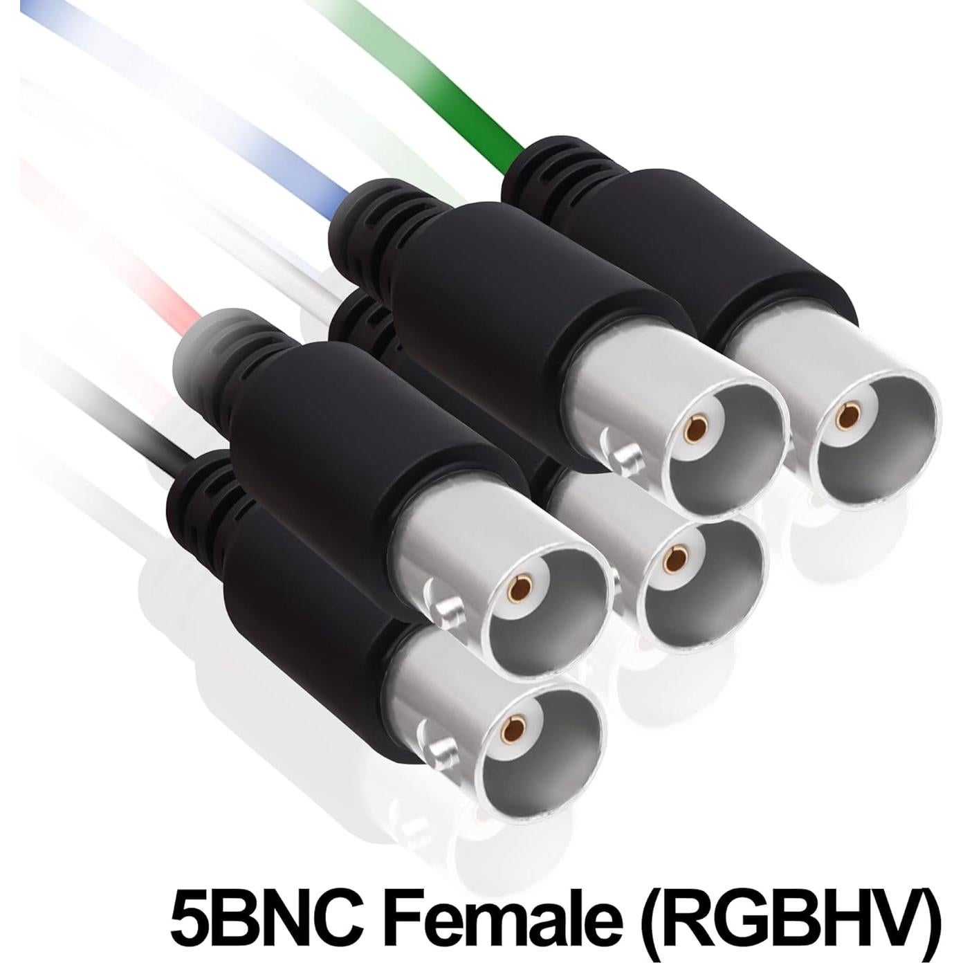 Cable VGA a 5 BNC 1.5M HUAXU - Adaptador RGBHV para HDTV