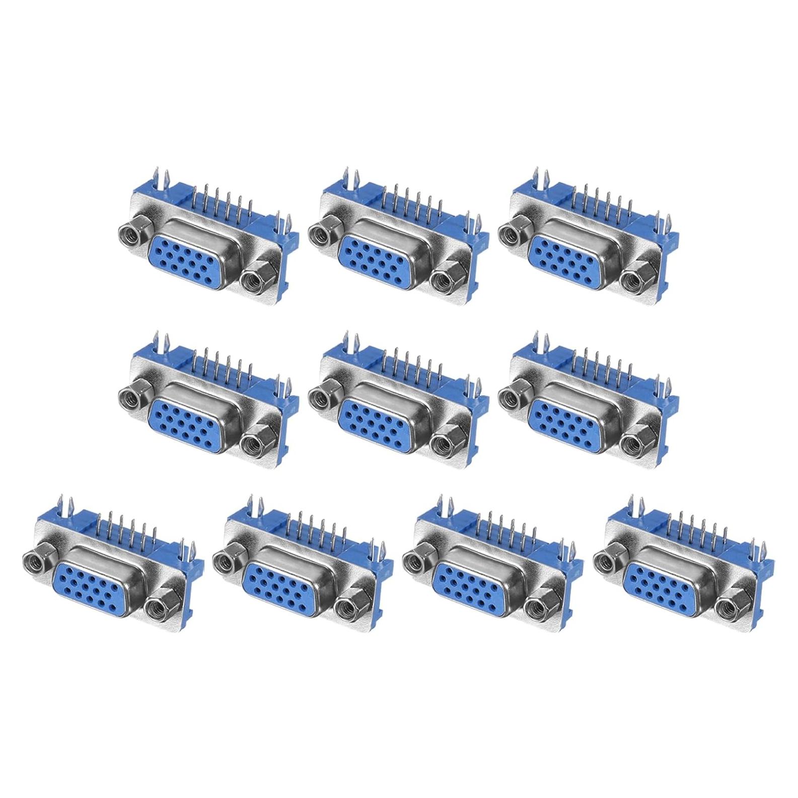 Conector VGA15 Femenino uxcell 15 Pines 3 Filas Paquete de 10
