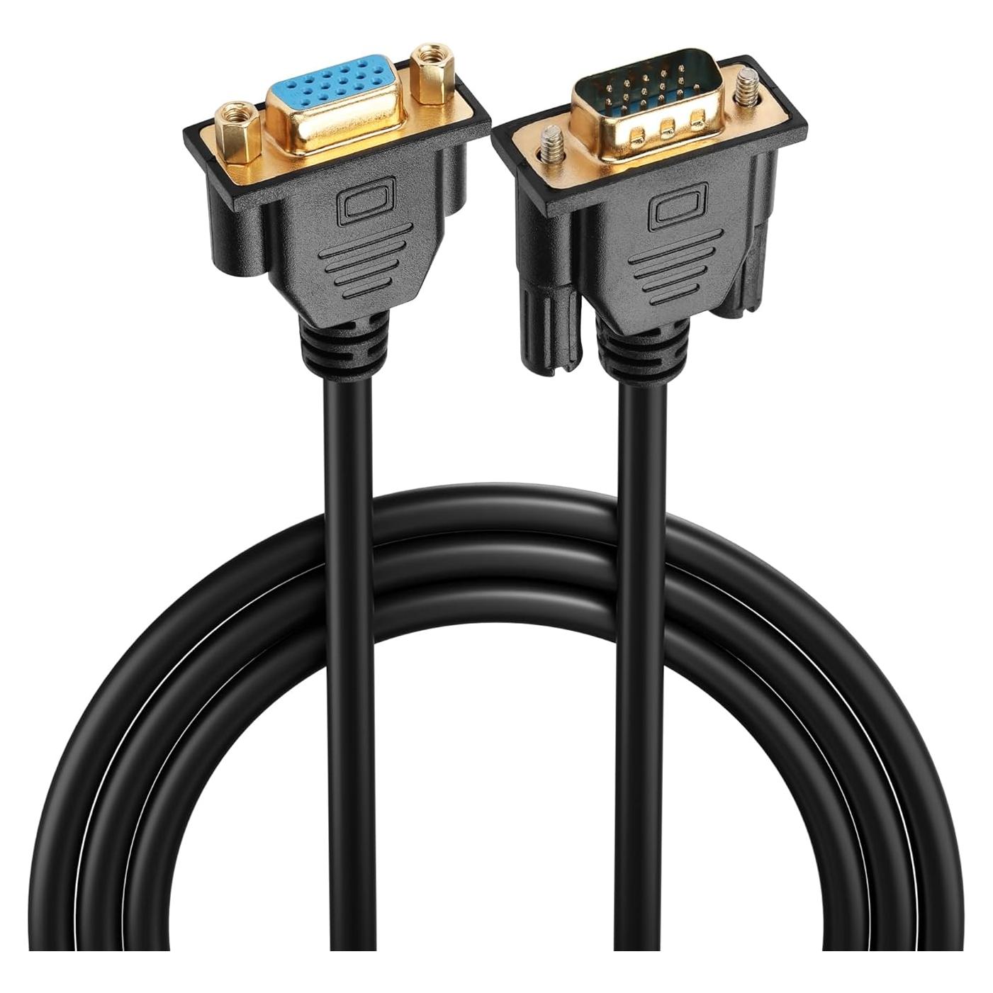 Cable VGA Extensión 1.5M PNGKNYOCN 1080P Full HD Macho a Hembra