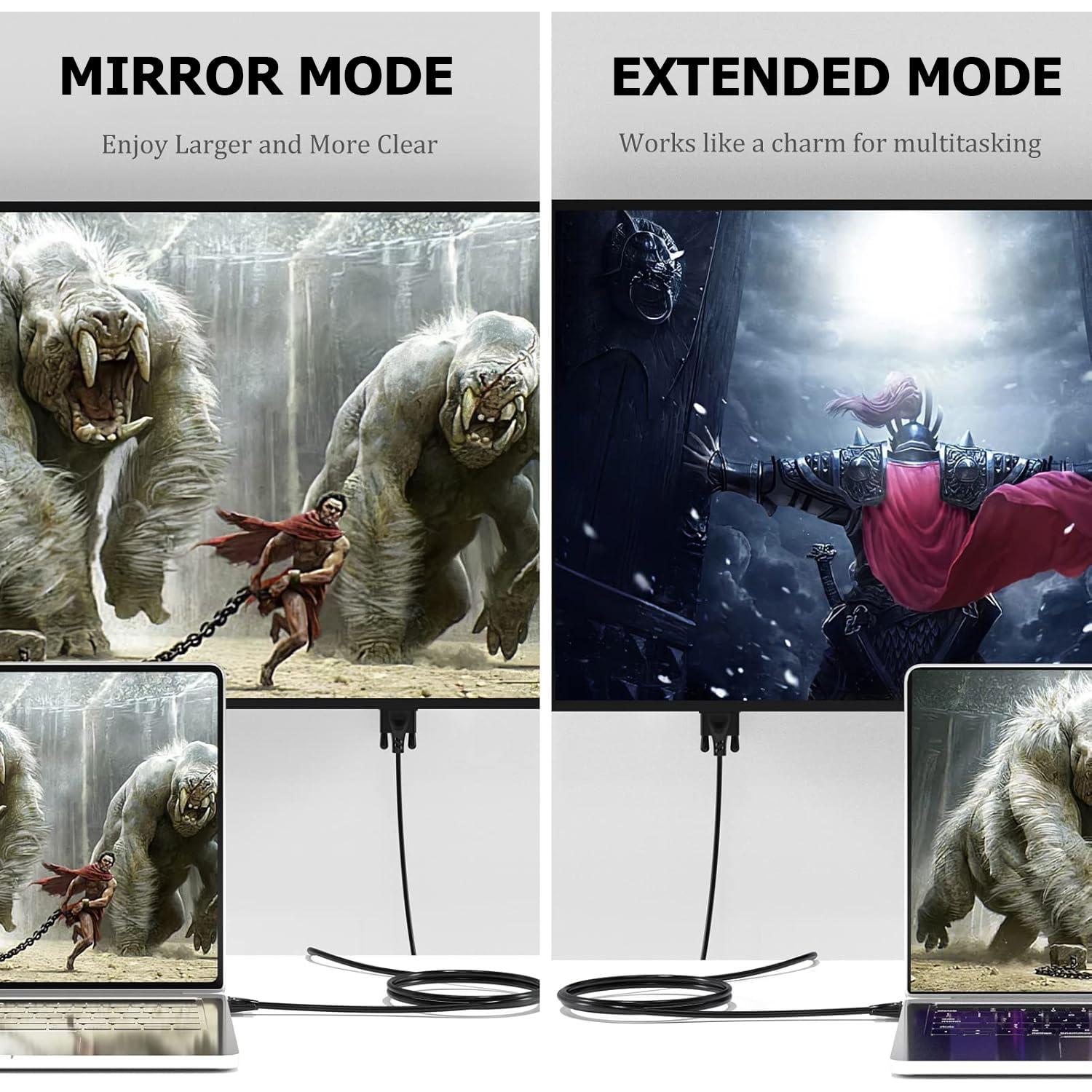 Cable VGA 1.83M UVOOI Macho a Macho 1080P Full HD