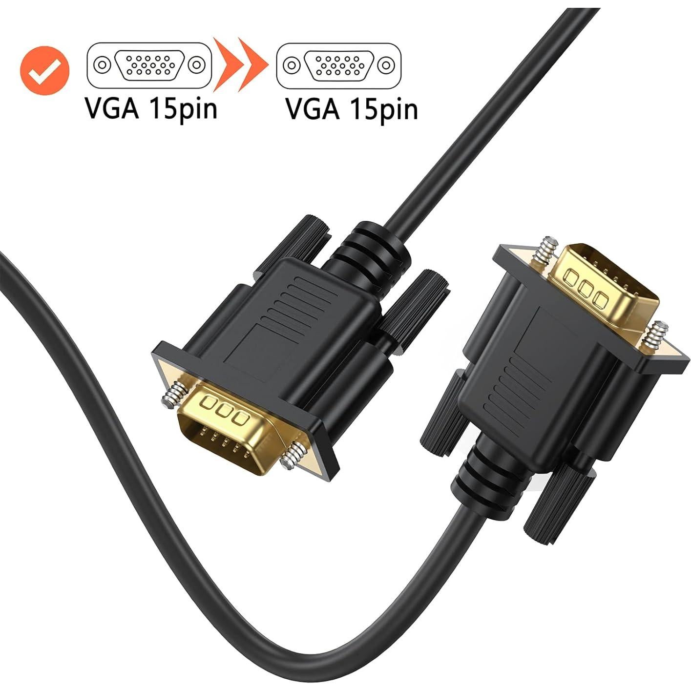 Cable VGA 1.83M UVOOI Macho a Macho 1080P Full HD