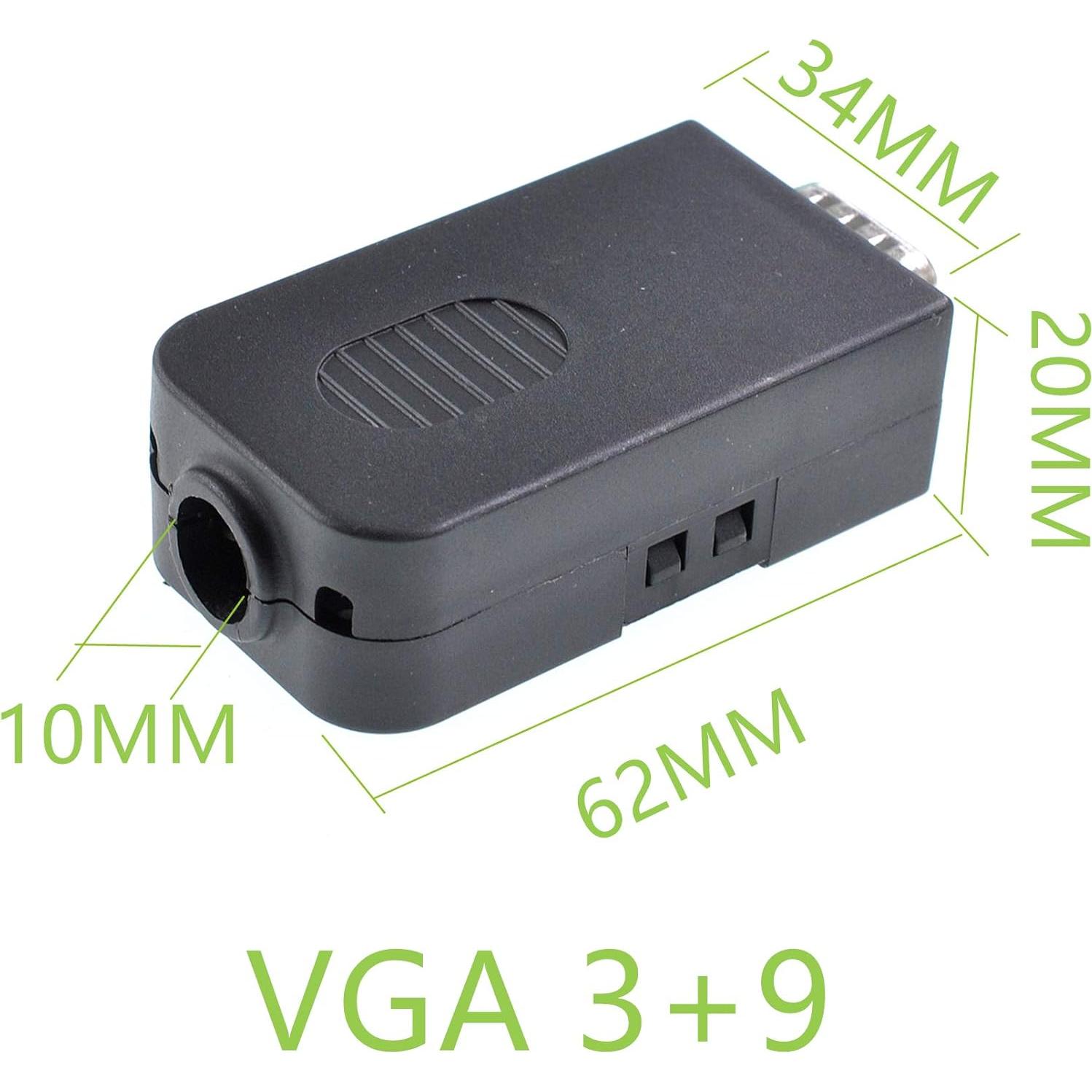 Adaptador VGA Macho GANASOME con Terminal de Tuerca - 22.68g