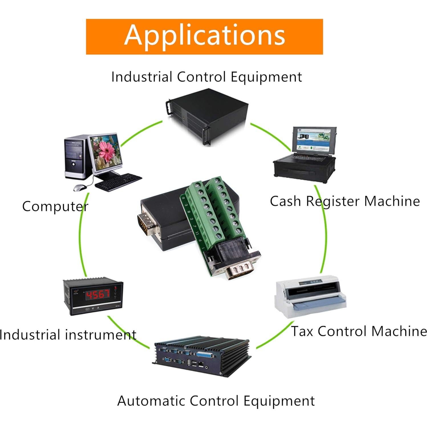 Adaptador VGA Macho GANASOME con Terminal de Tuerca - 22.68g