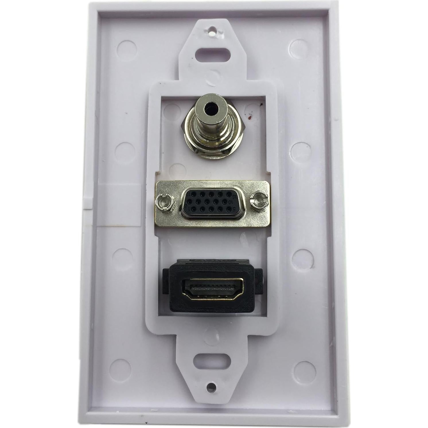 Placa de Pared HDMI VGA 3.5mm Audio Estéreo CERRXIAN