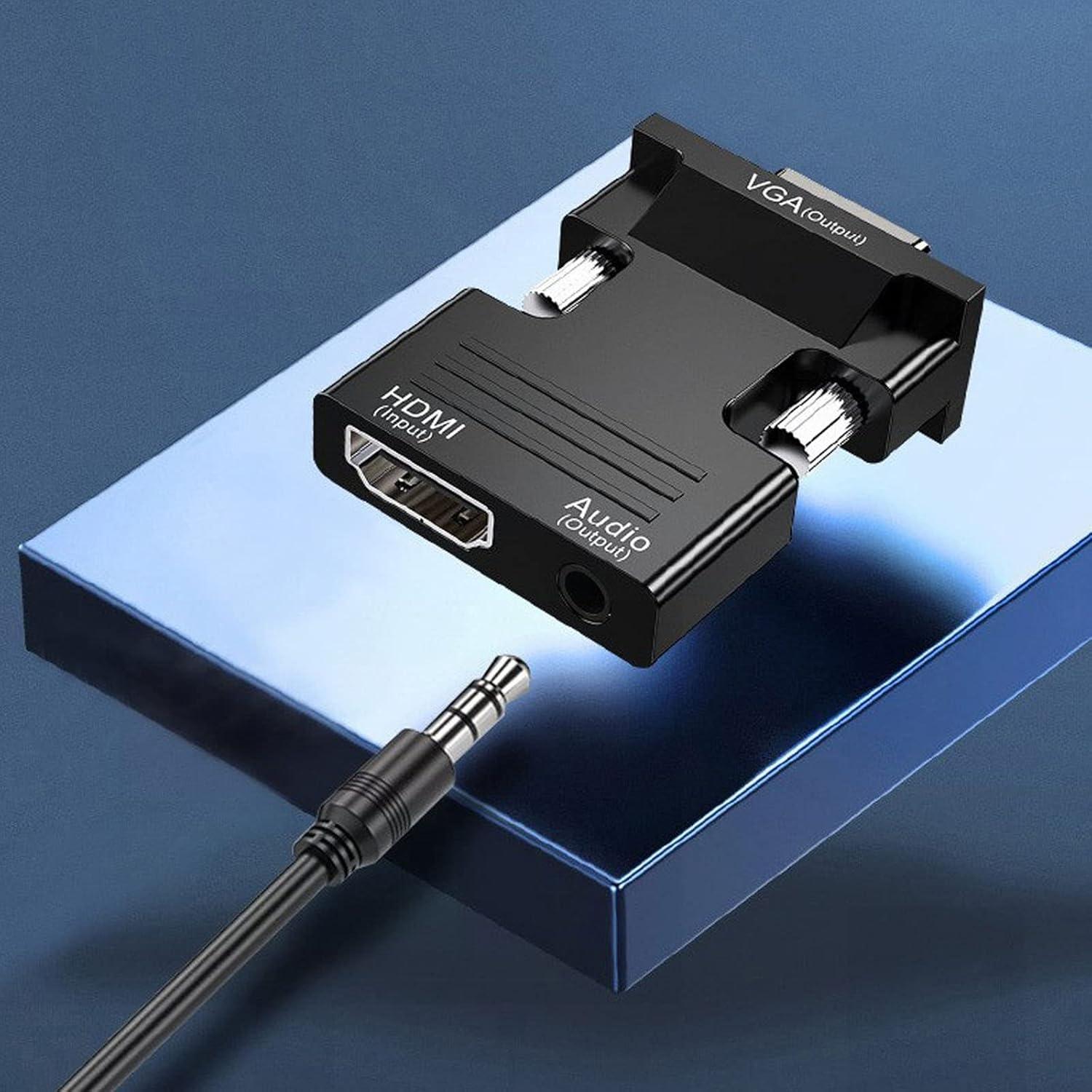 Adaptador VGA a HDMI CATSELURRY 1080p para PC y Proyector