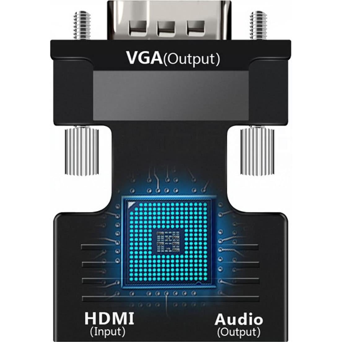 Adaptador VGA a HDMI CATSELURRY 1080p para PC y Proyector
