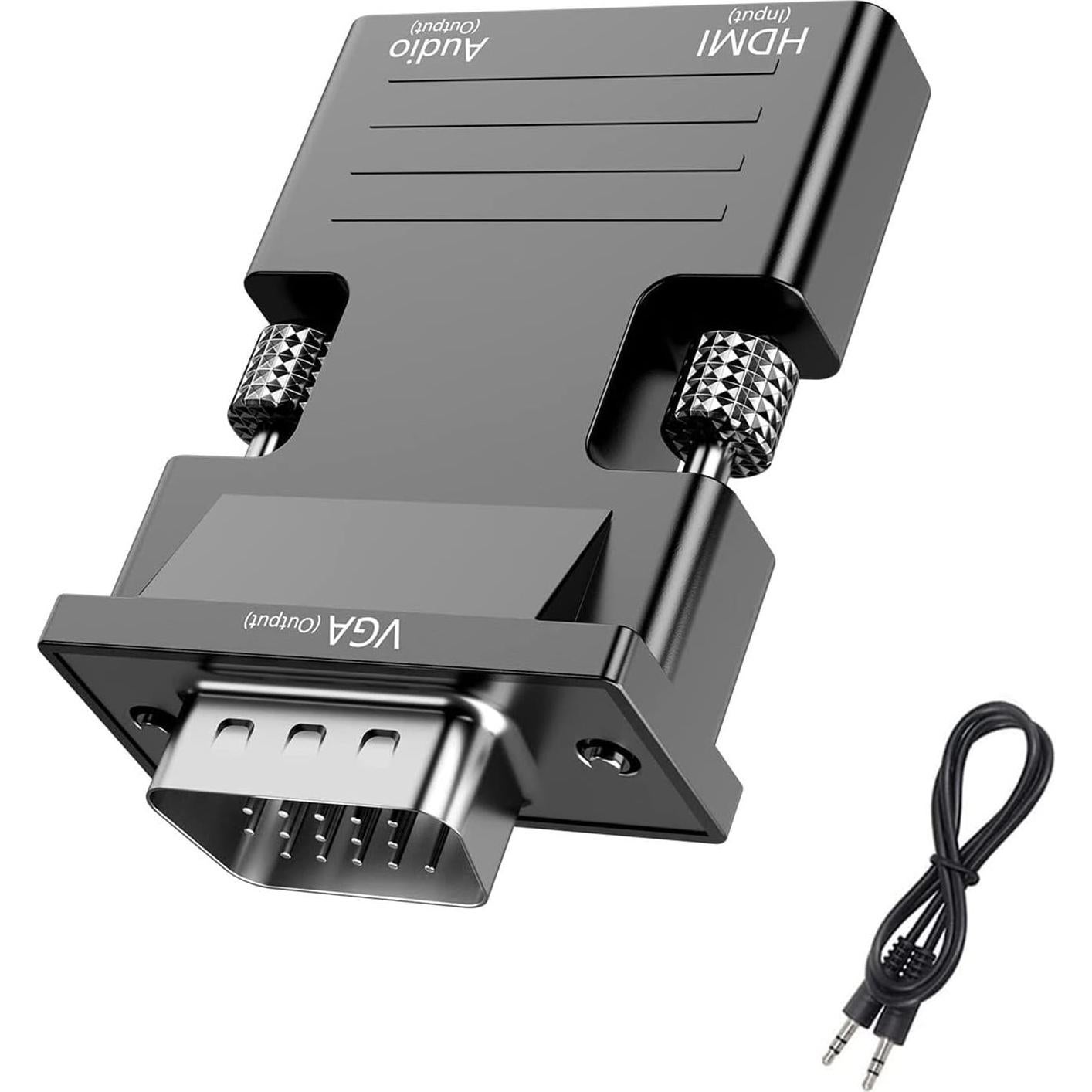 Adaptador VGA a HDMI CATSELURRY 1080p para PC y Proyector