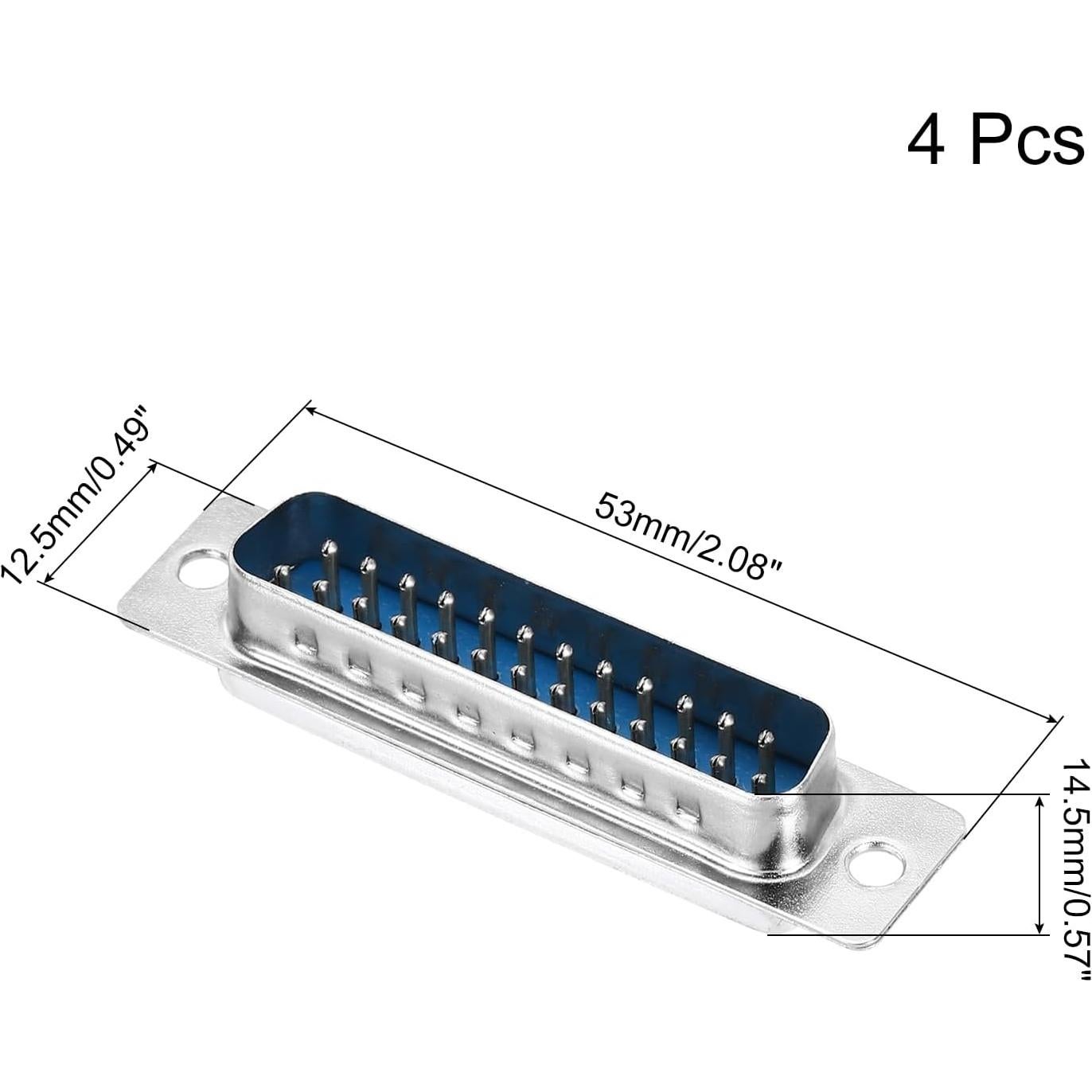 Conectores de soldadura MECCANIXITY DB25 macho - Paquete de 4