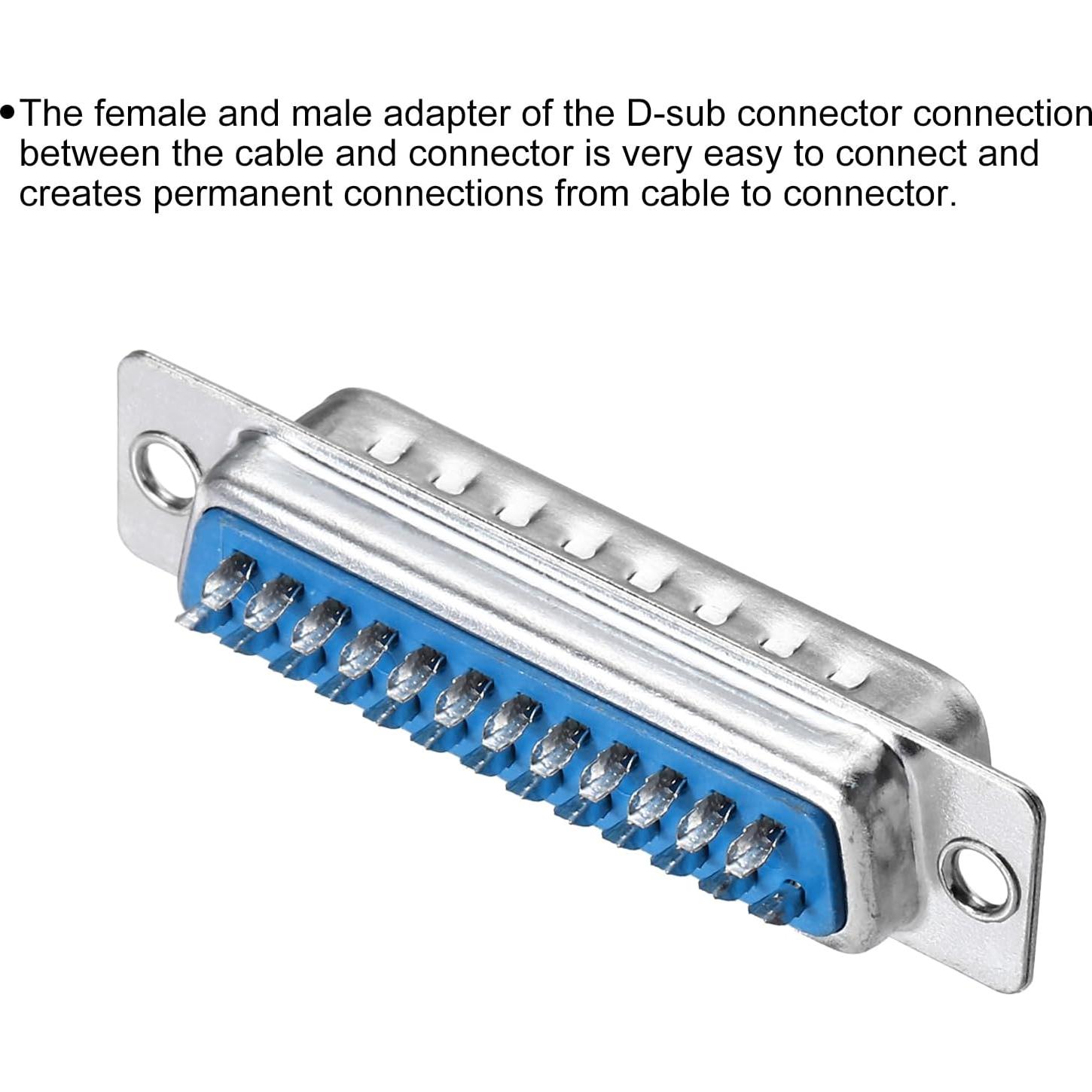 Conectores de soldadura MECCANIXITY DB25 macho - Paquete de 4