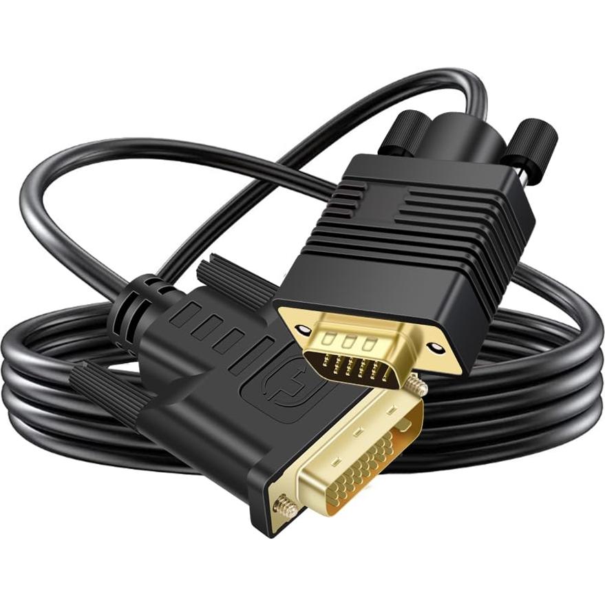 Cable DVI a VGA 7.62m Kirzi 1080P Full HD Unidireccional