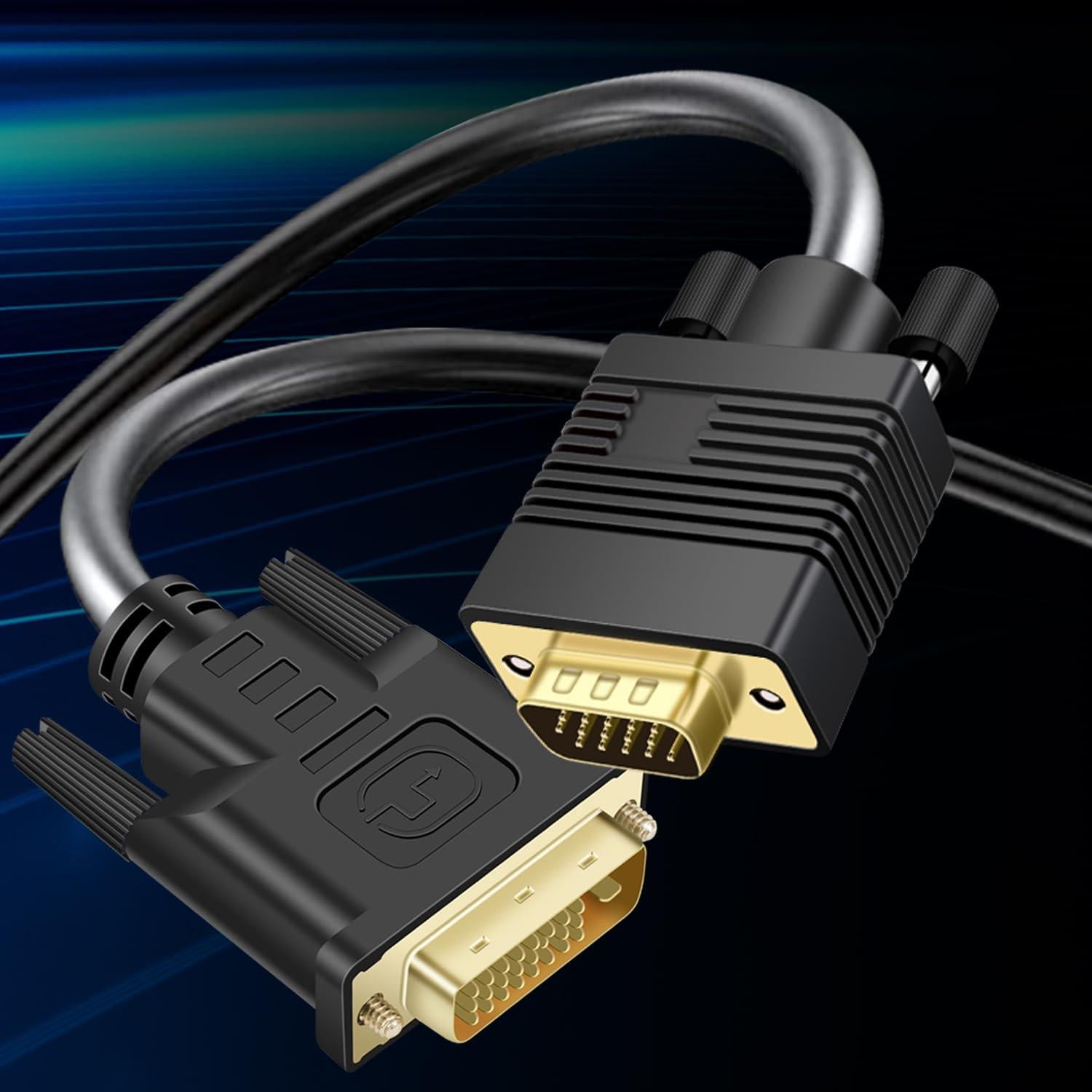 Cable DVI a VGA 7.62m Kirzi 1080P Full HD Unidireccional