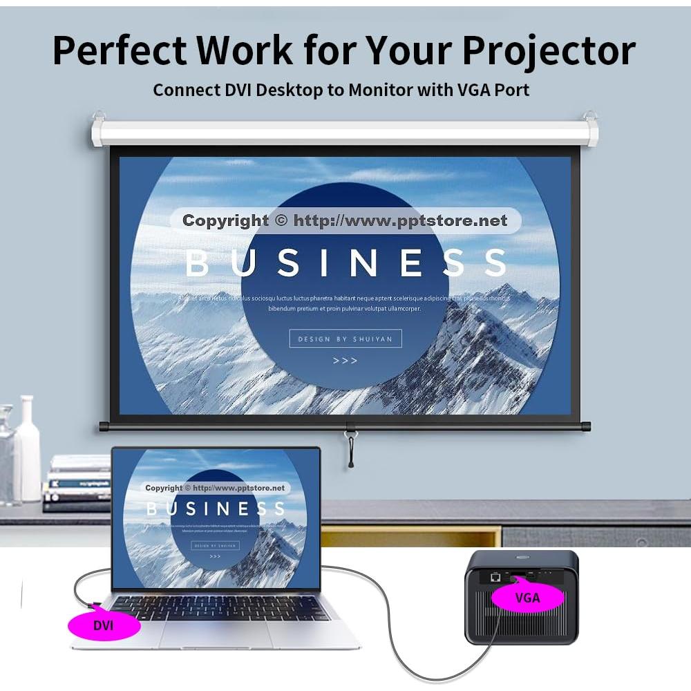 Cable DVI a VGA 7.62m Kirzi 1080P Full HD Unidireccional