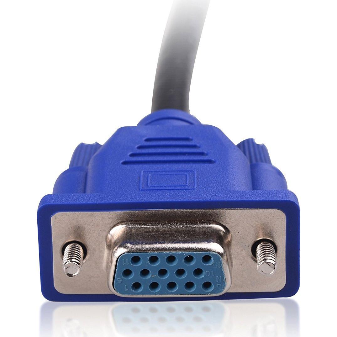 Cable Divisor VGA SAYTAY 1 Macho a 2 Hembras 30.48 cm Azul