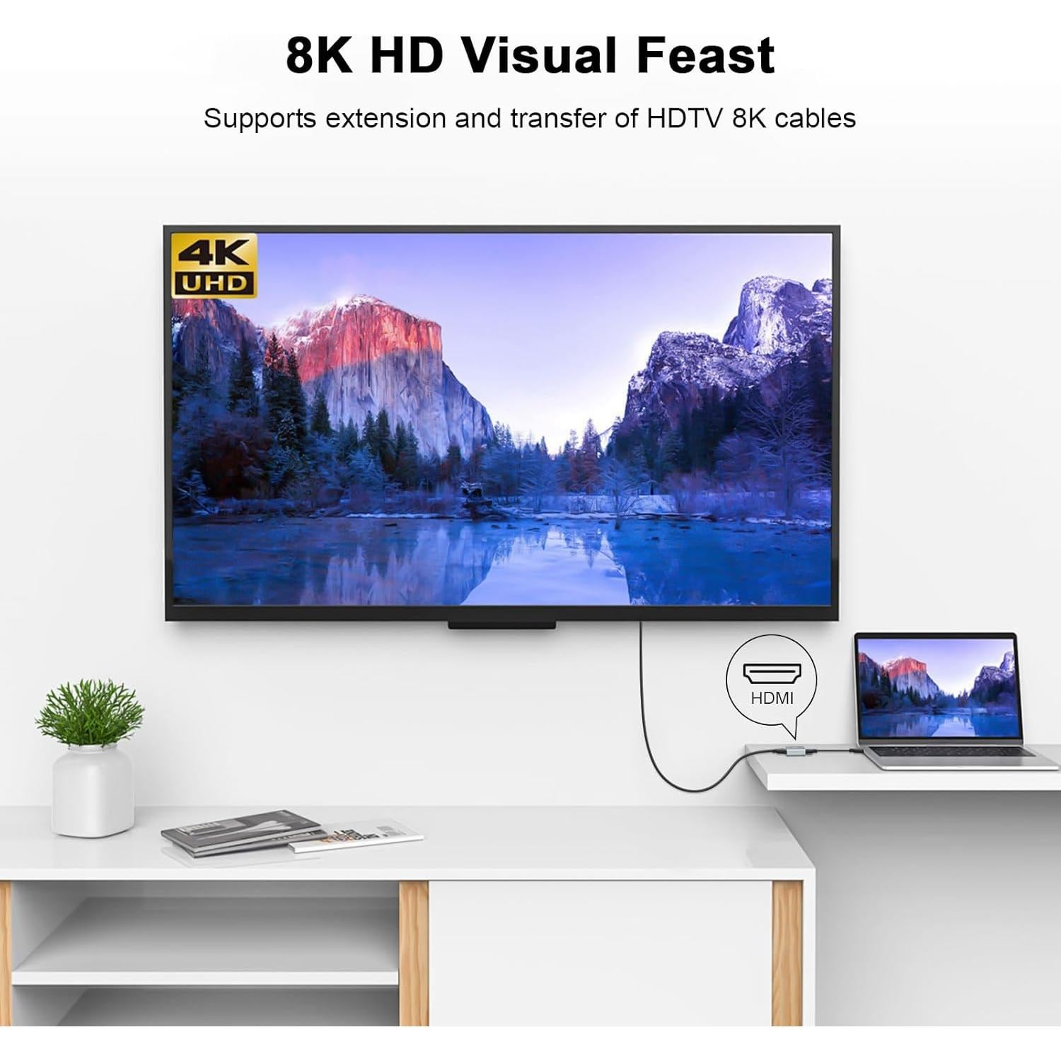 Acoplador HDMI Femenino 8K BORLTER - Extensor para HDTV y PC