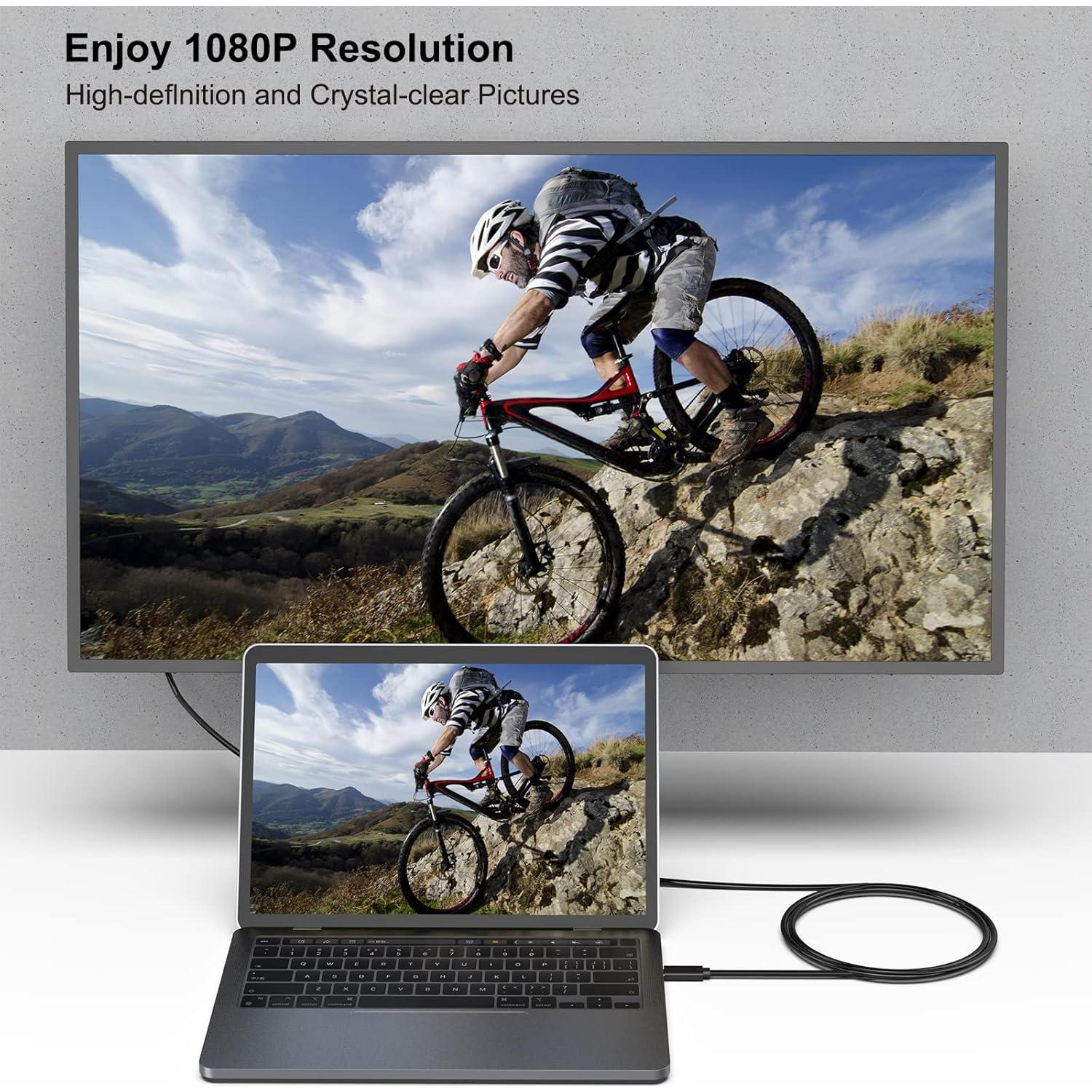 Cable USB C a VGA BENFEI 1.83m Compatible con MacBook y Samsung