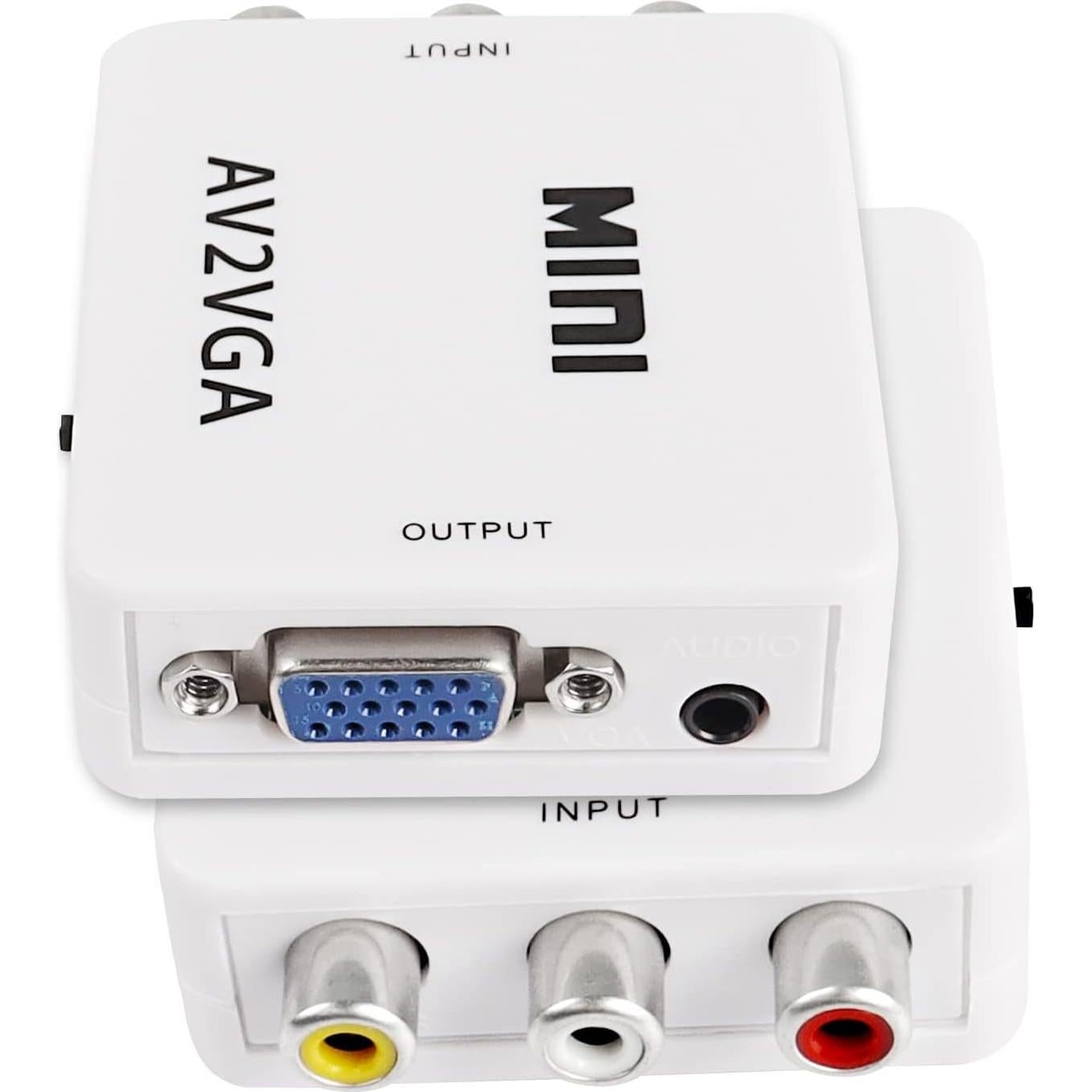 Adaptador AV a VGA XMSJSIY 1080p con Cable USB