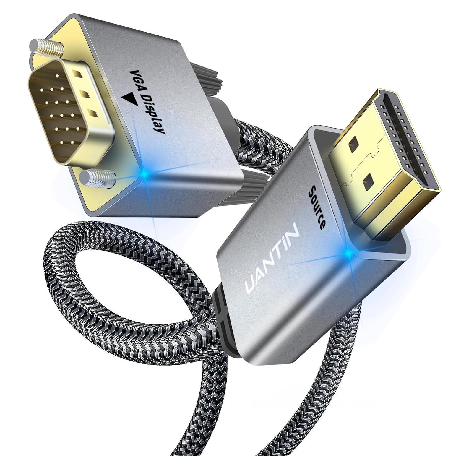 Adaptador HDMI a VGA UANTIN 1.83M 1080p Unidireccional