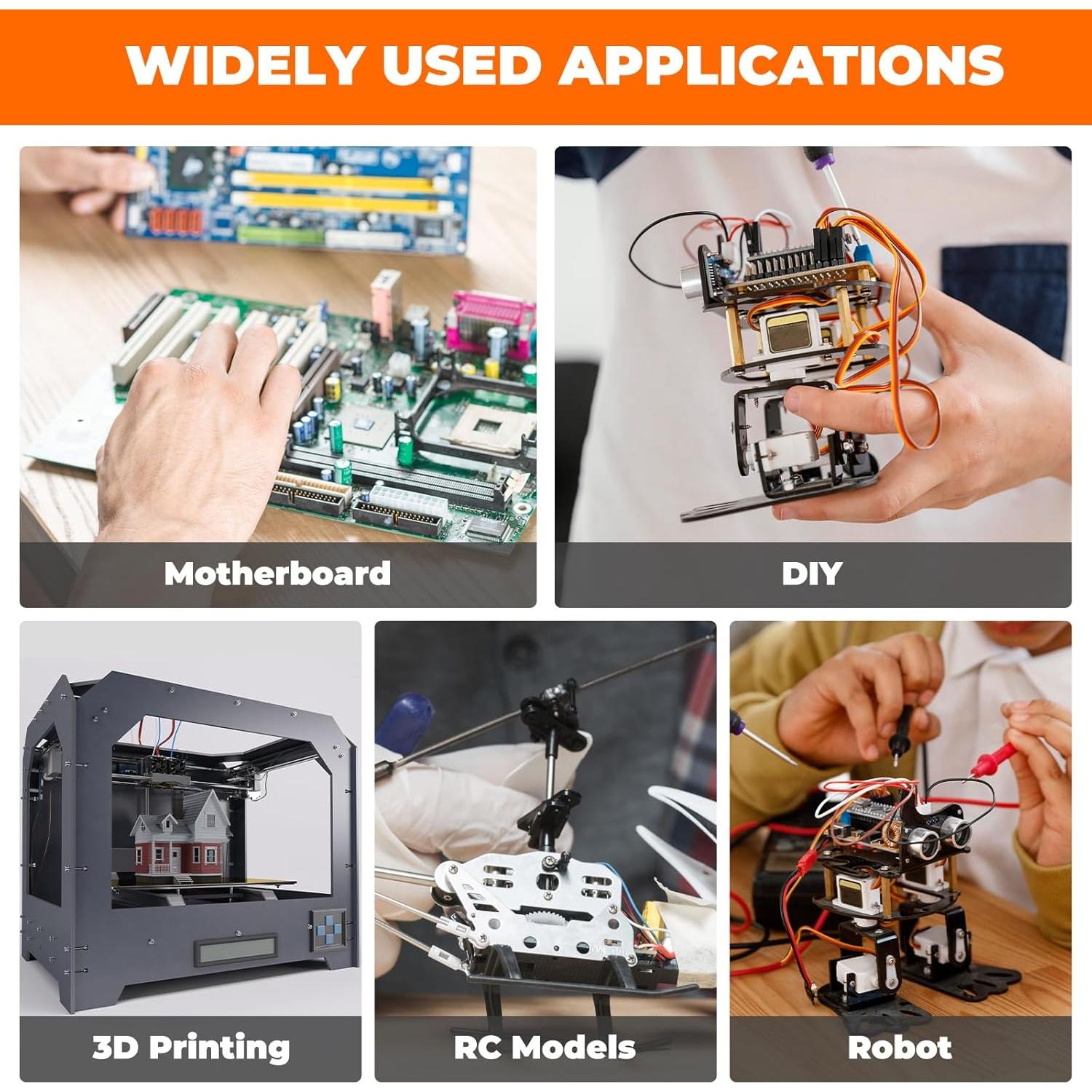 Kit de Crimpado Noxtren 1220 Piezas JST-XH 2.5mm y 2.54mm