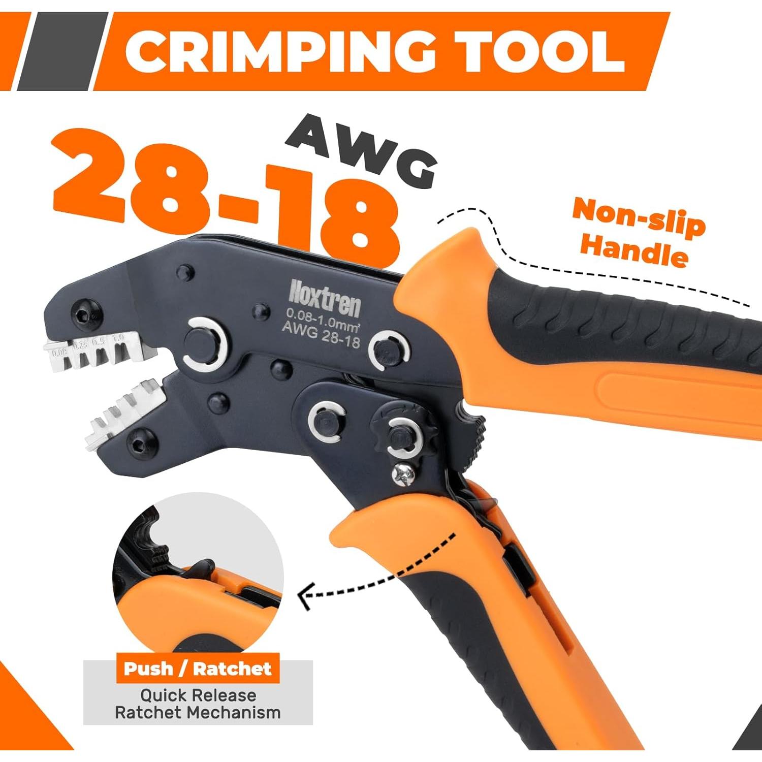 Kit de Crimpado Noxtren 1220 Piezas JST-XH 2.5mm y 2.54mm