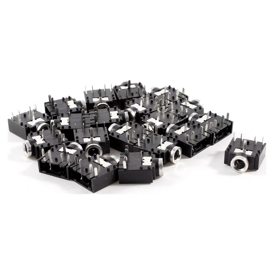 Conector Estéreo 3.5mm uxcell 20 Pcs 5 Pines Montaje PCB