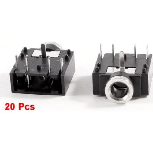 Conector Estéreo 3.5mm uxcell 20 Pcs 5 Pines Montaje PCB