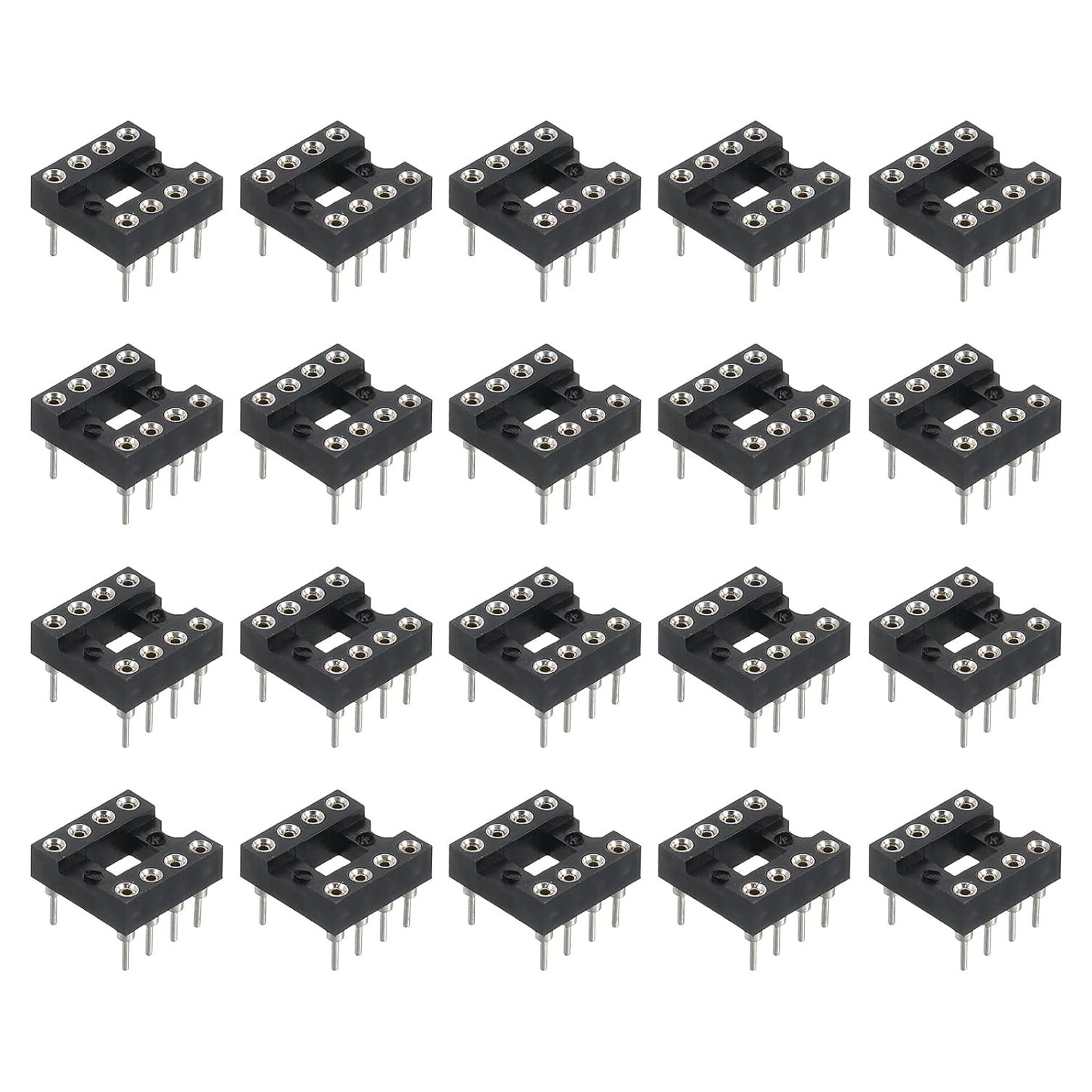 Adaptador de Zócalo DIP IC 60 Pcs MECCANIXITY 2.54mm Negro
