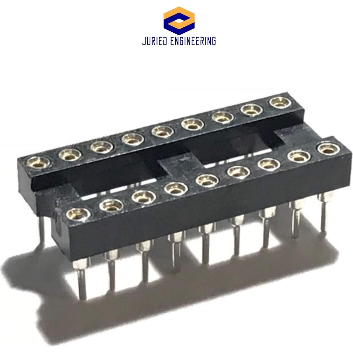 Zócalo DIP-18 IC Juried Engineering, 2.54mm, paquete de 5