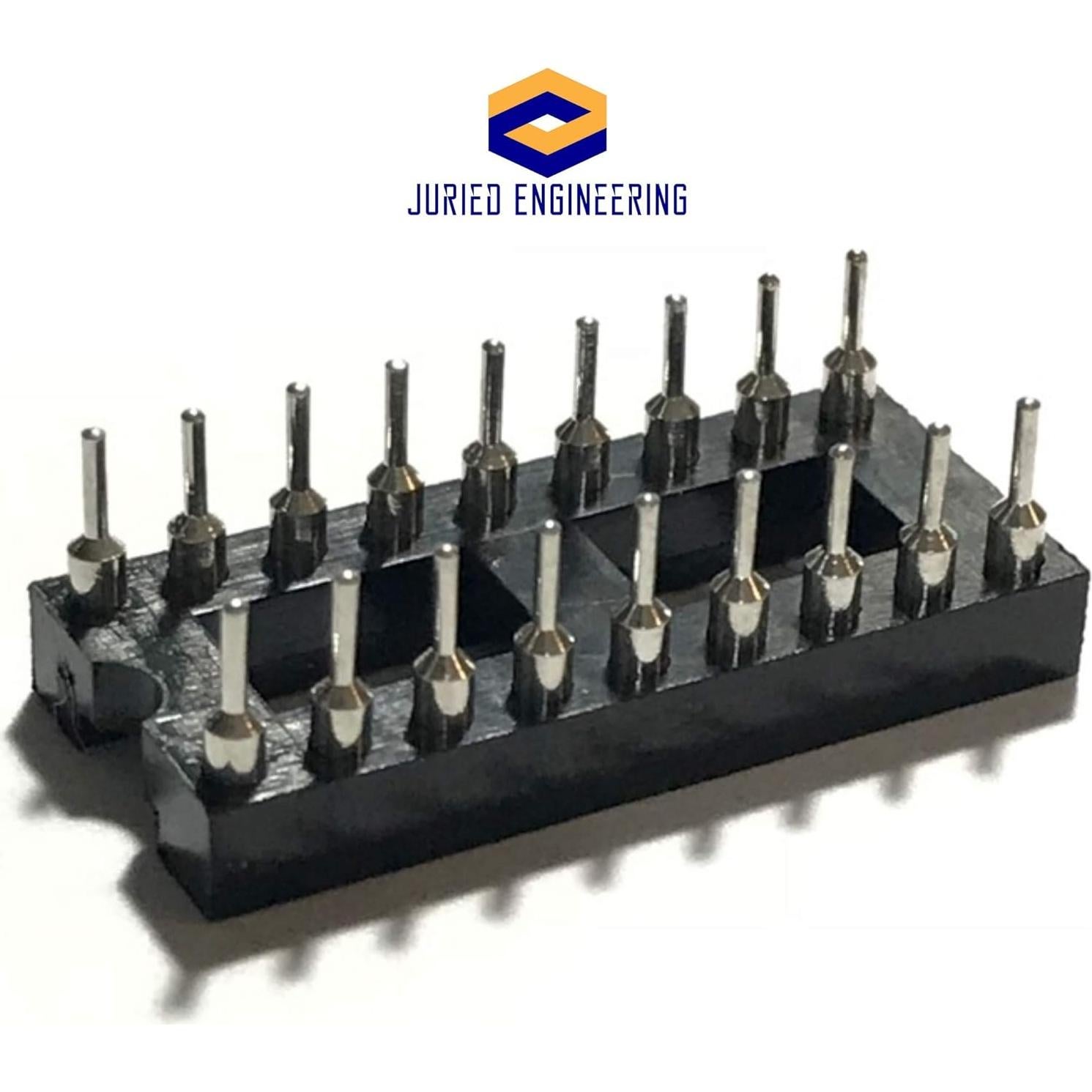 Zócalo DIP-18 IC Juried Engineering, 2.54mm, paquete de 5