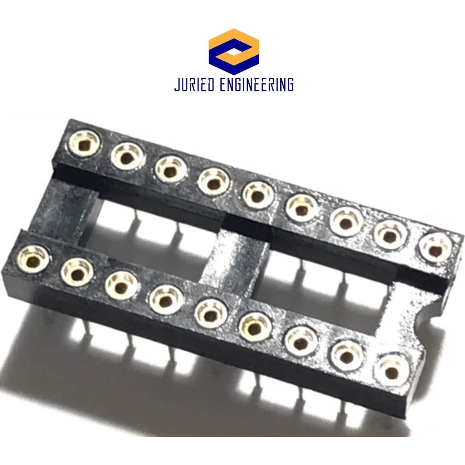 Zócalo DIP-18 IC Juried Engineering, 2.54mm, paquete de 5