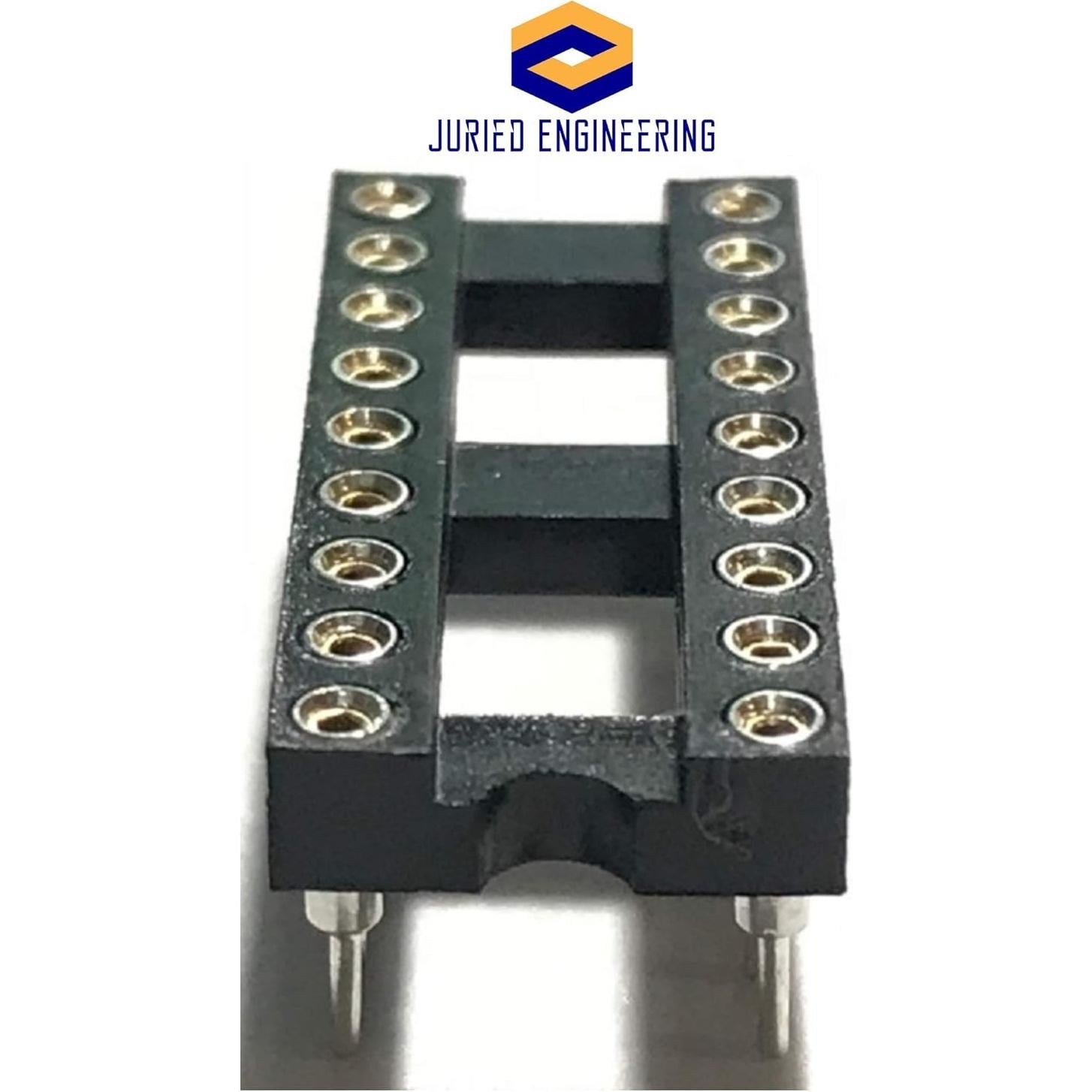 Zócalo DIP-18 IC Juried Engineering, 2.54mm, paquete de 5