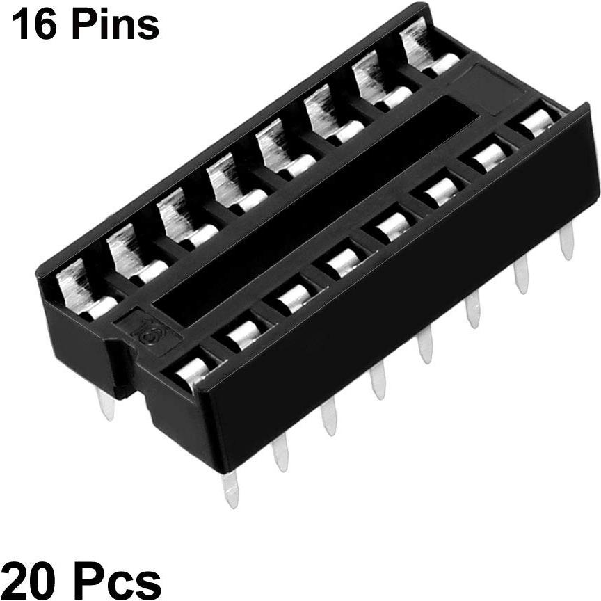 Zócalo DIP IC uxcell 16 Pines 2.54mm Soldadura PCB