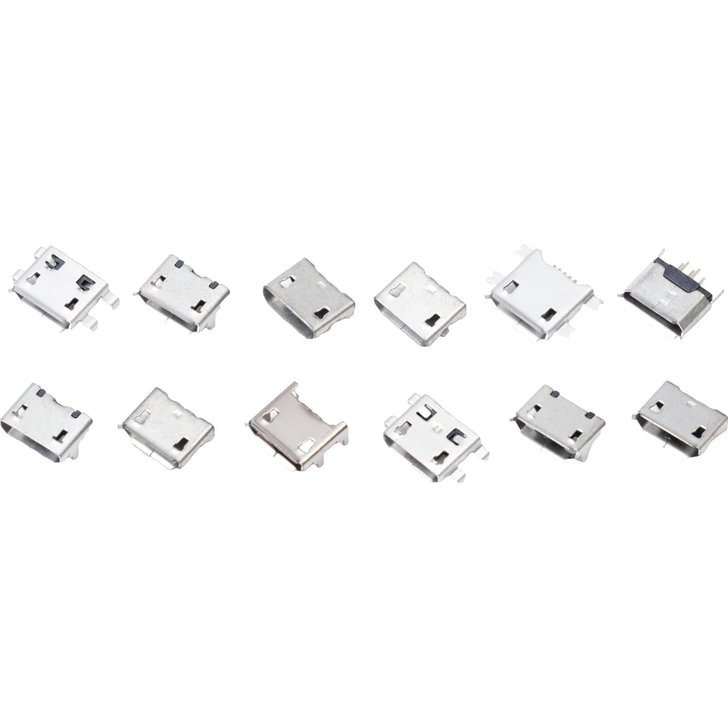 Kit de 60 Conectores Micro USB Femeninos ProCircFix 5 Pines