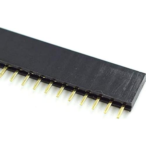 Conector Hembra 1x40 Pin 2.54mm JING Fila Simple Recta - 20 Piezas