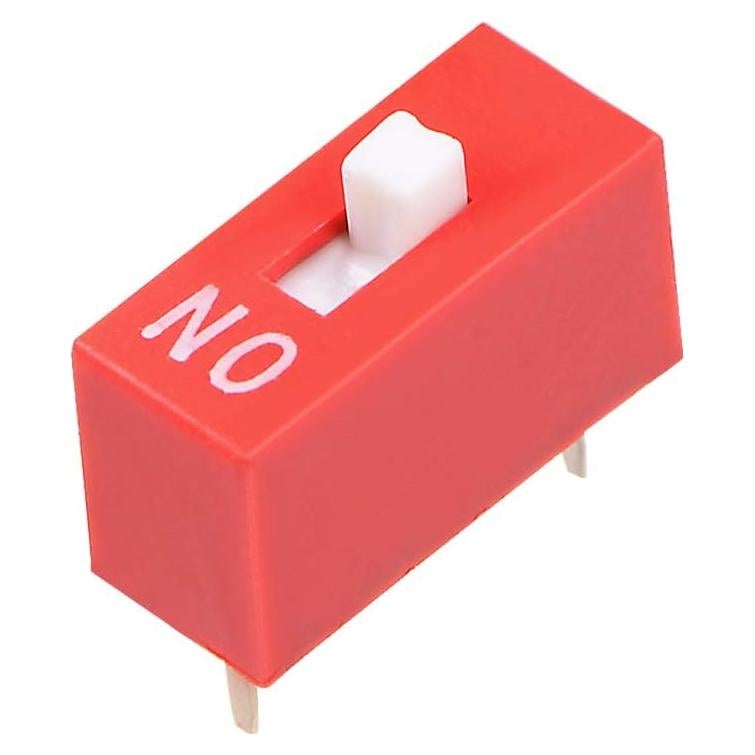 Interruptor DIP 1 Posición Rojo uxcell 50 Pcs para PCB