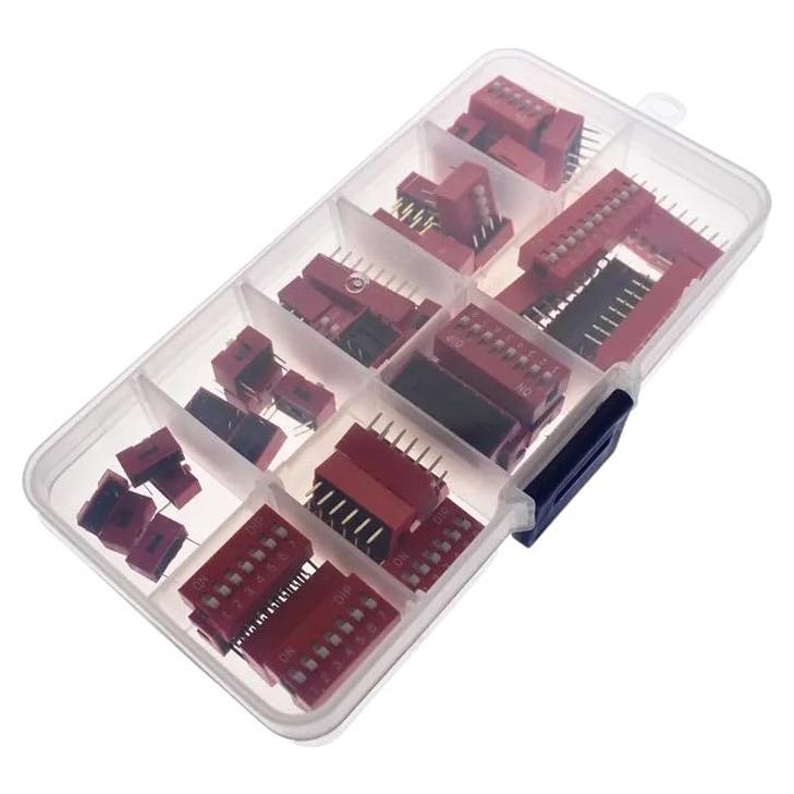 Kit de Interruptores DIP 10 Vías 2.54mm NUEYRNINTRIT 5PCS