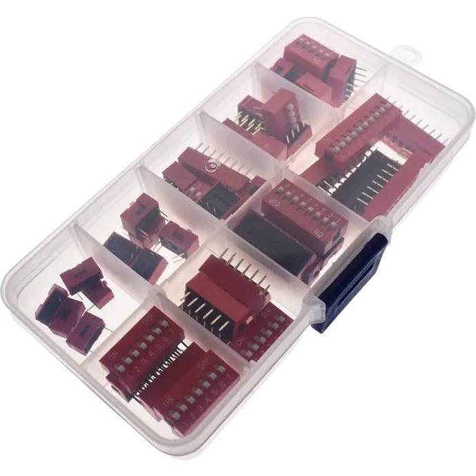 Kit de Interruptores DIP 10 Vías 2.54mm NUEYRNINTRIT 5PCS