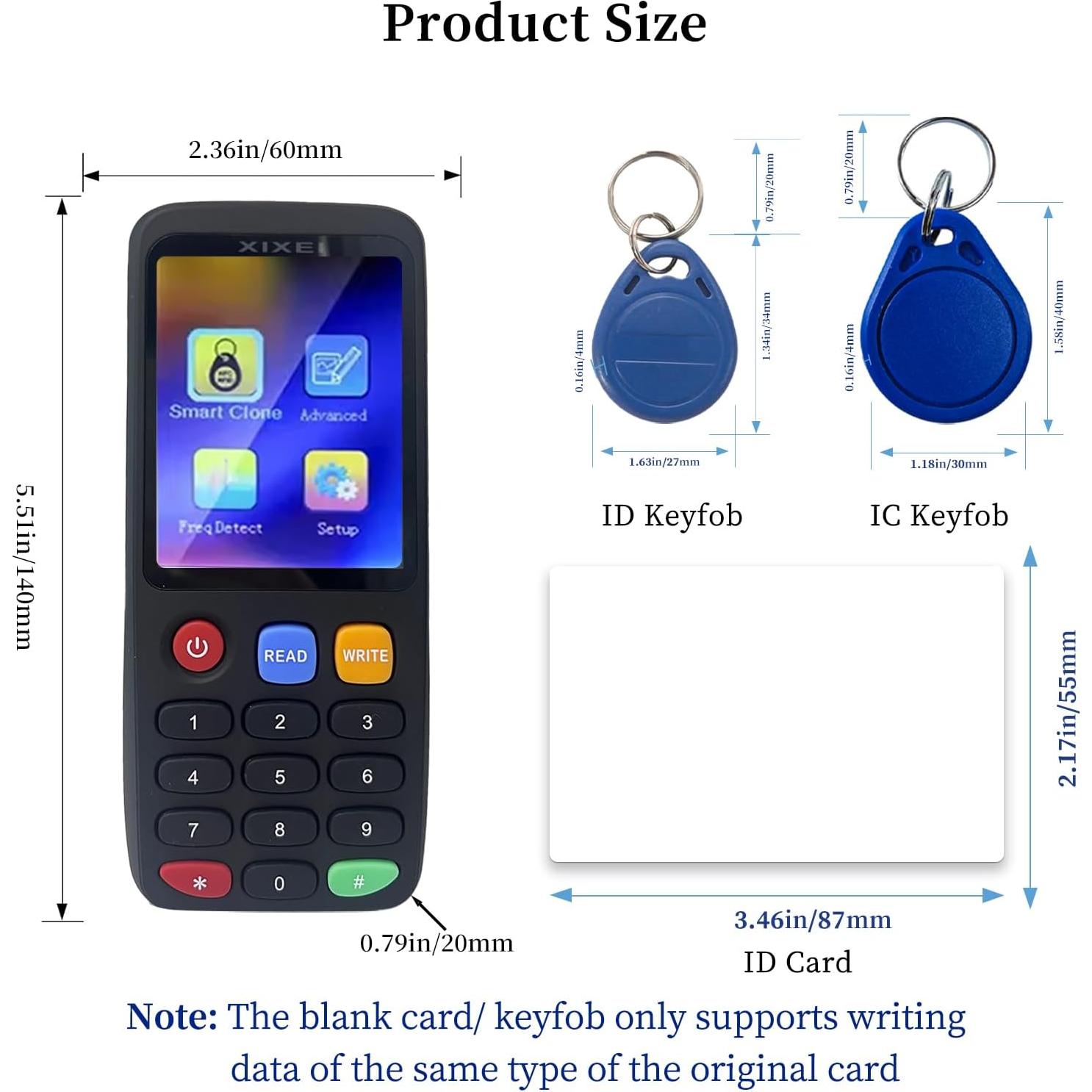 Lector y Escritor RFID Tqsbeyah X7 con Pantalla TFT 2.8"