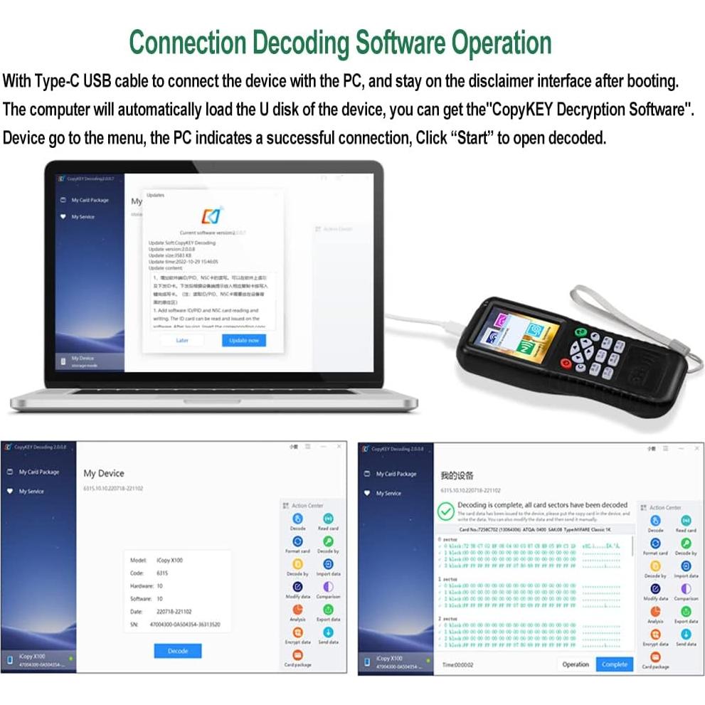 Lector Escritor RFID HENAXSAD HERNAS-X100 Portátil 249g