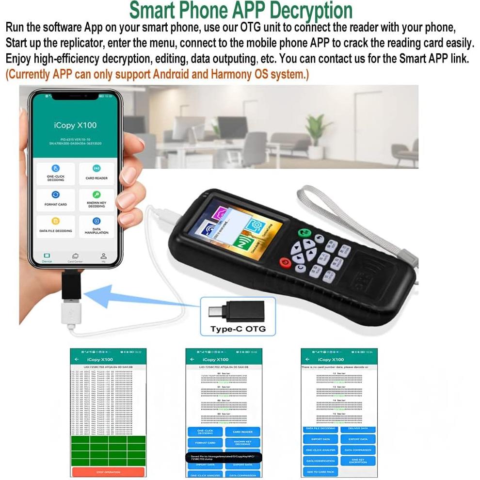 Lector Escritor RFID HENAXSAD HERNAS-X100 Portátil 249g