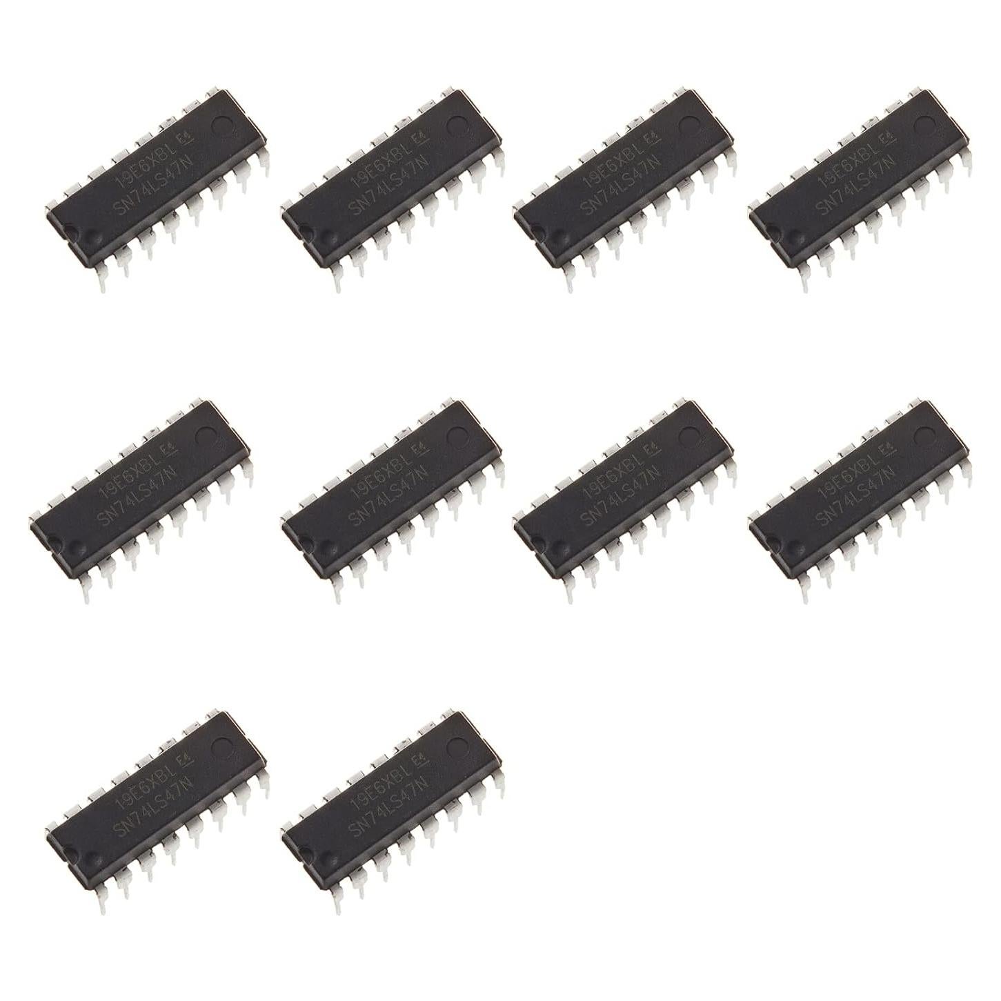 10 Piezas Decodificador BCD a 7 Segmentos SN74LS47N 16 Pines