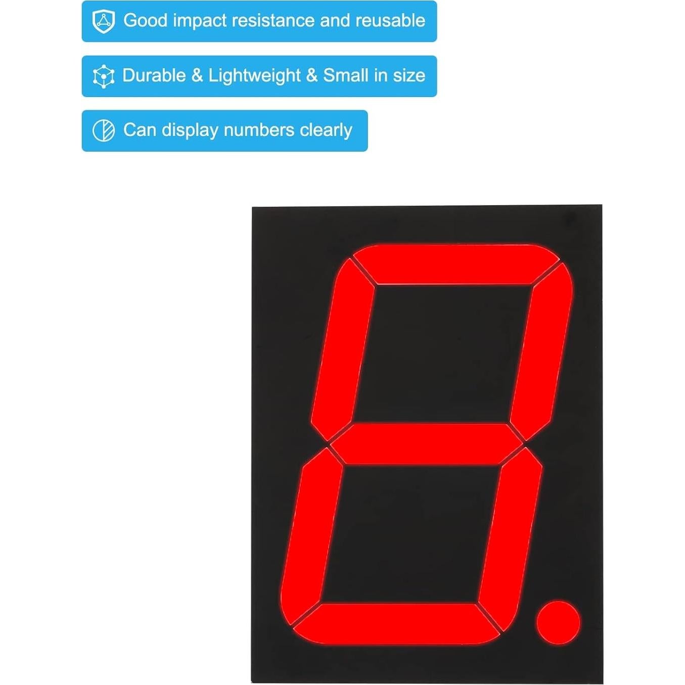 Tubo LED Digital 7 Segmentos PATIKIL 10 Pines 7.2V Rojo 4"