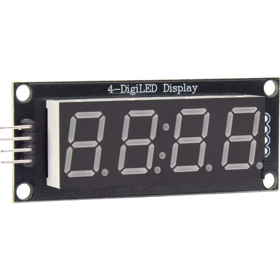 Módulo Reloj LED 4 Dígitos TM1637 Azul Compatible Raspberry Pi