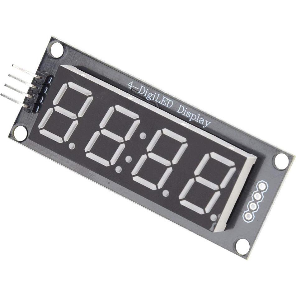 Módulo Reloj LED 4 Dígitos TM1637 Azul Compatible Raspberry Pi
