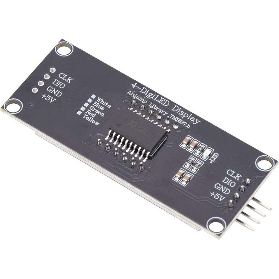 Módulo Reloj LED 4 Dígitos TM1637 Azul Compatible Raspberry Pi