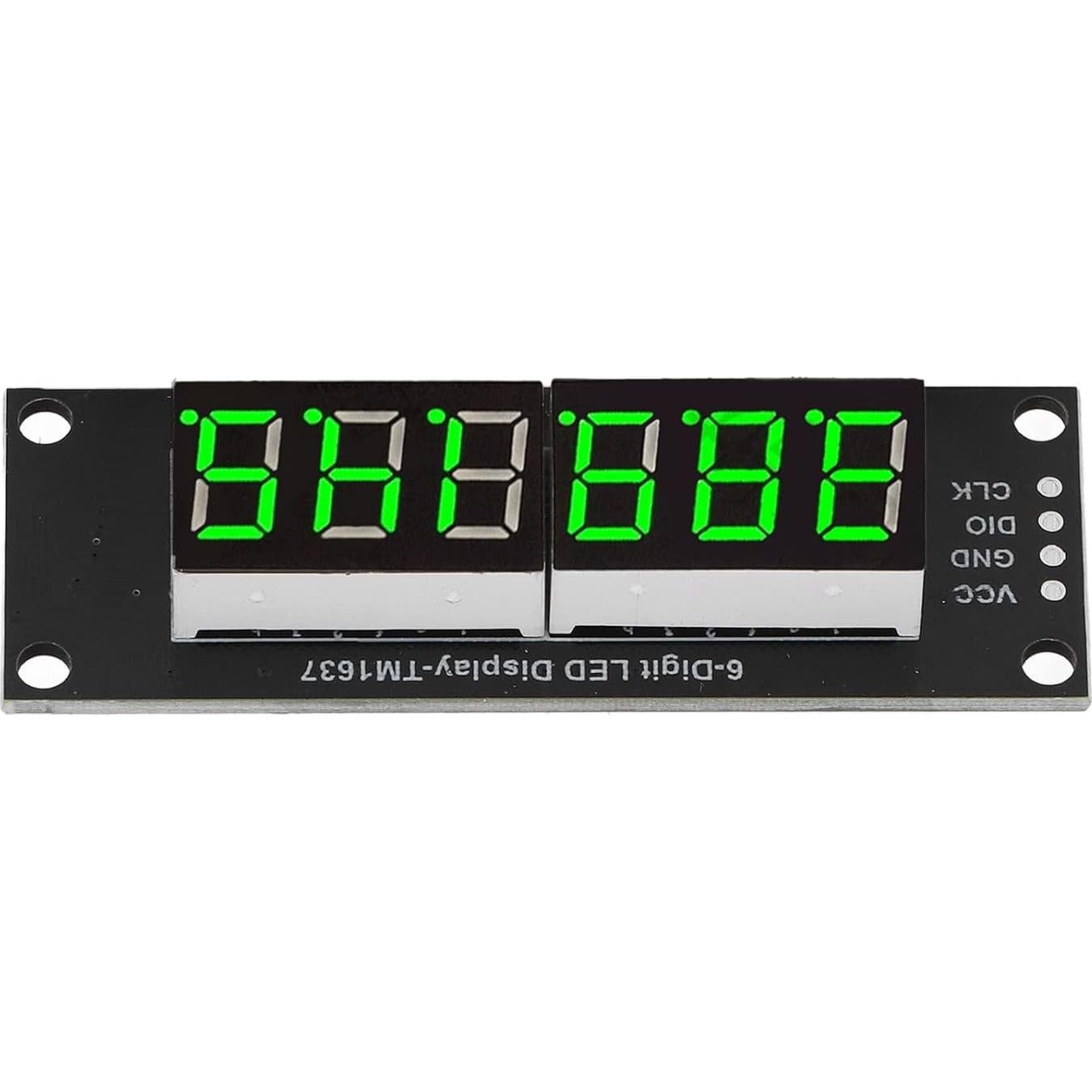 Módulo LED Digital 0.36" 6 Dígitos TM1637 Verde 5V