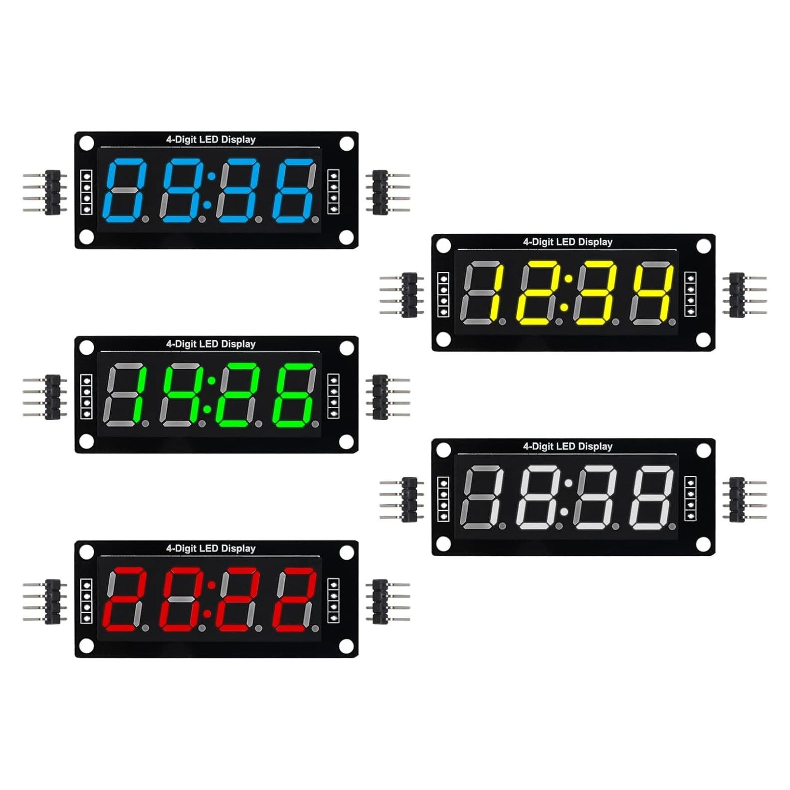 Módulo Pantalla LED TM1637 4 Dígitos 5 Colores Diitao